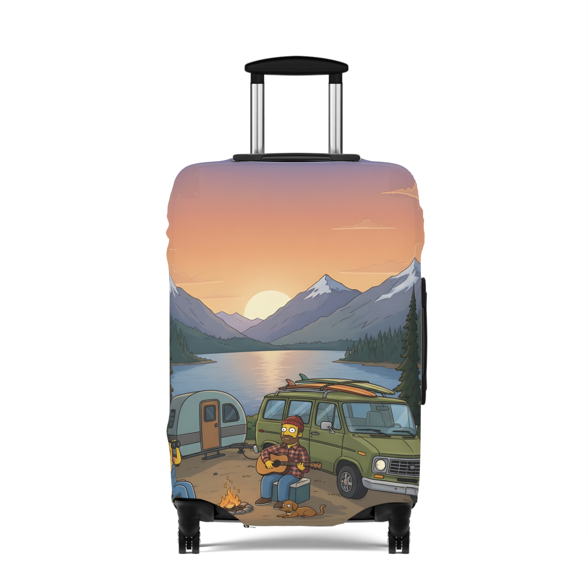 11319586692012113721_2048.jpeg Luggage Cover — Adventure Camper Sketch Travel Suitcase(Design Sitcom-Line)