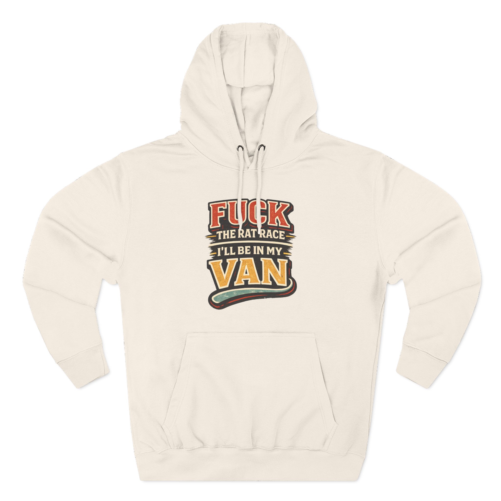 Three-Panel Fleece Hoodie - "Fuck The Rat Race" Design F**K-Line