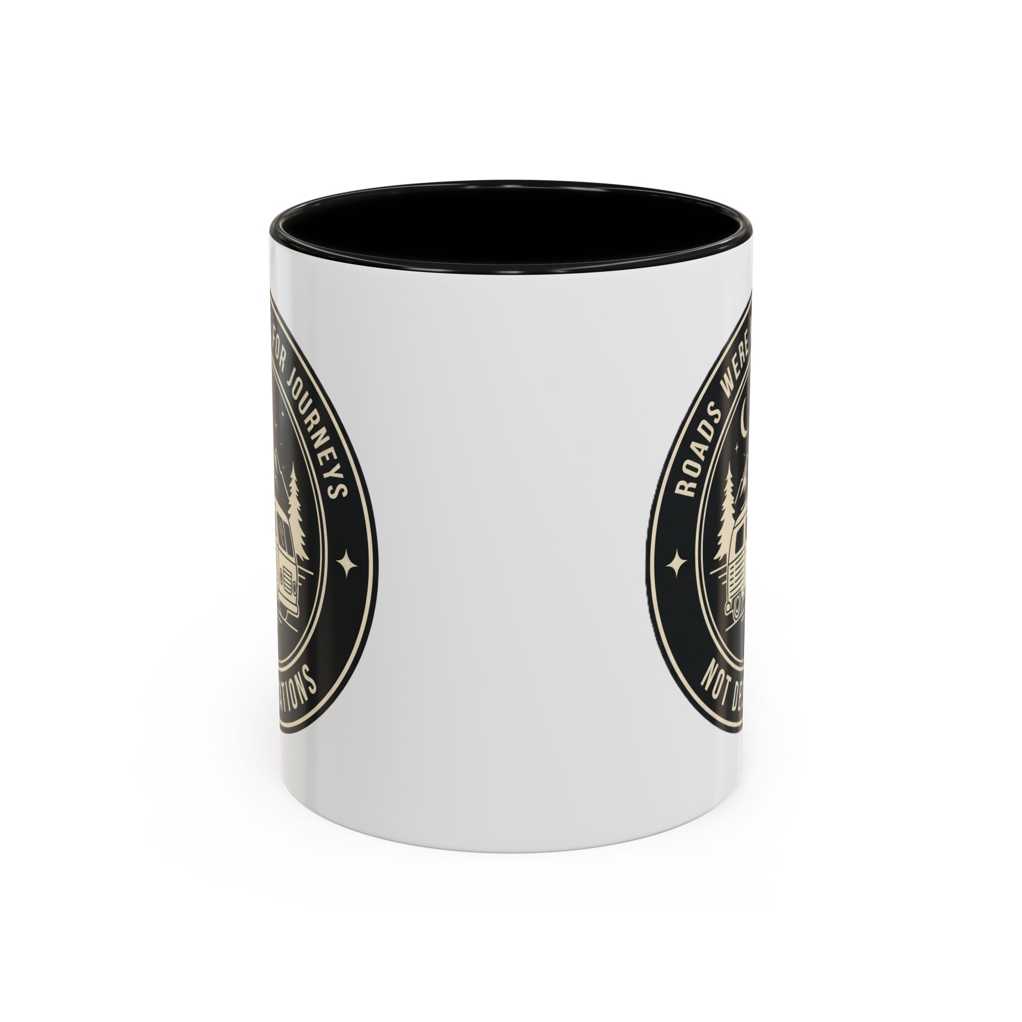 11323178775608470622_2048.jpeg Coffee Mug — 'ROAD WHERE MADE FOR JOURNEYS-NOT DESTINATIONS' (11/15oz) (Both sides printed)