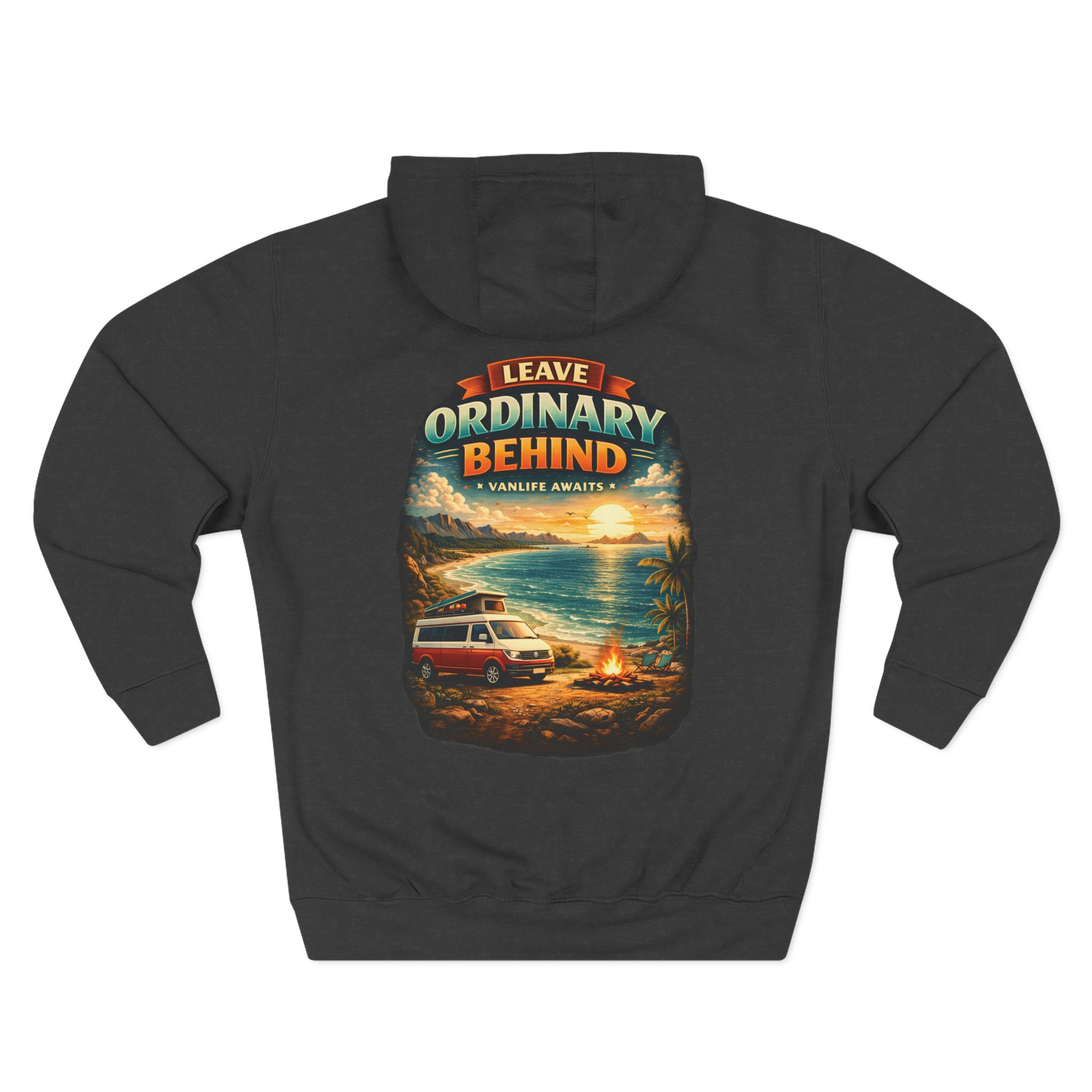 11332776320933194933_2048.jpeg Three-Panel Fleece Hoodie - "Leave Ordinary Behind" Design Scenic-Line