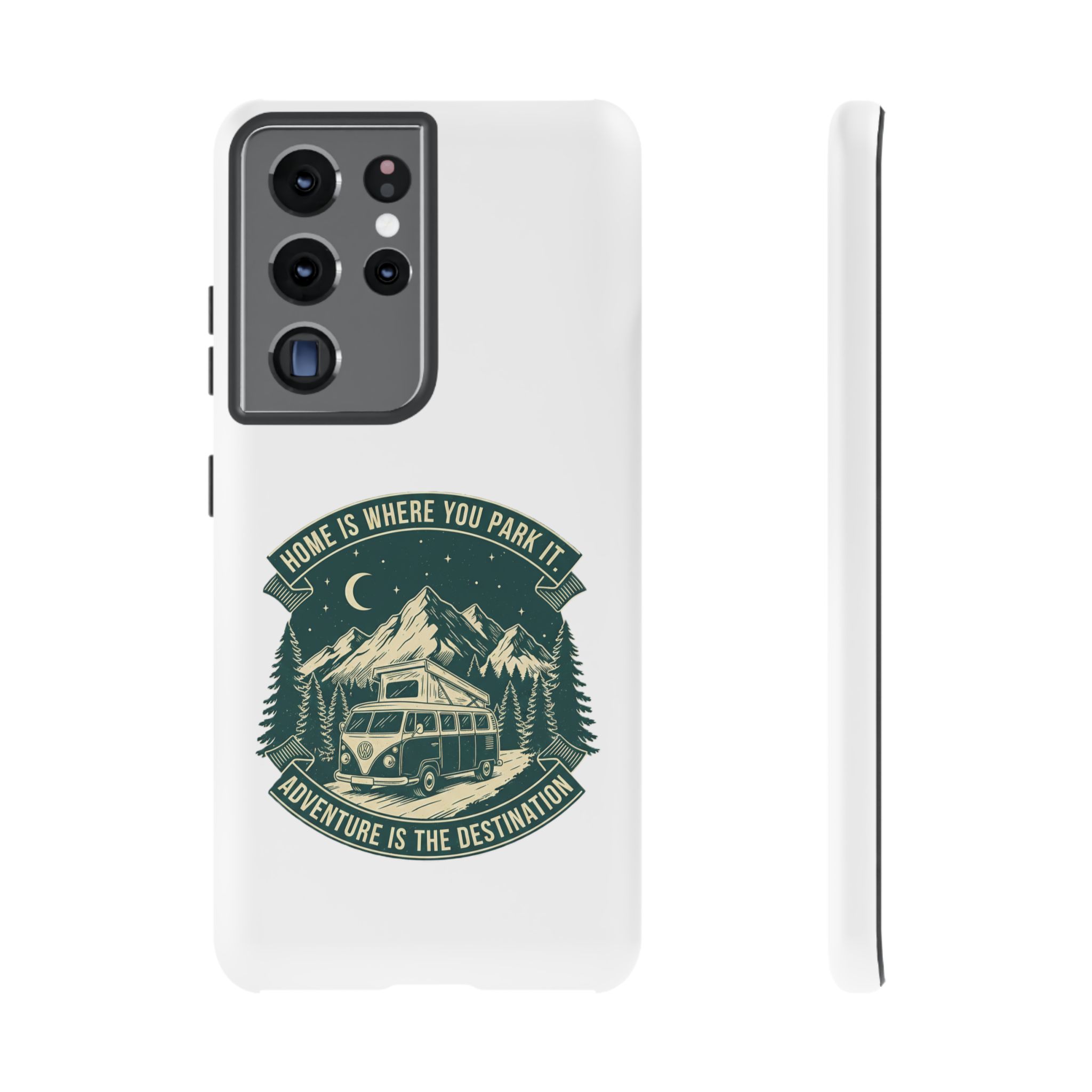 Phone Case — "Home Is Where You Park It-Adventure is the destination" Camper Van Design