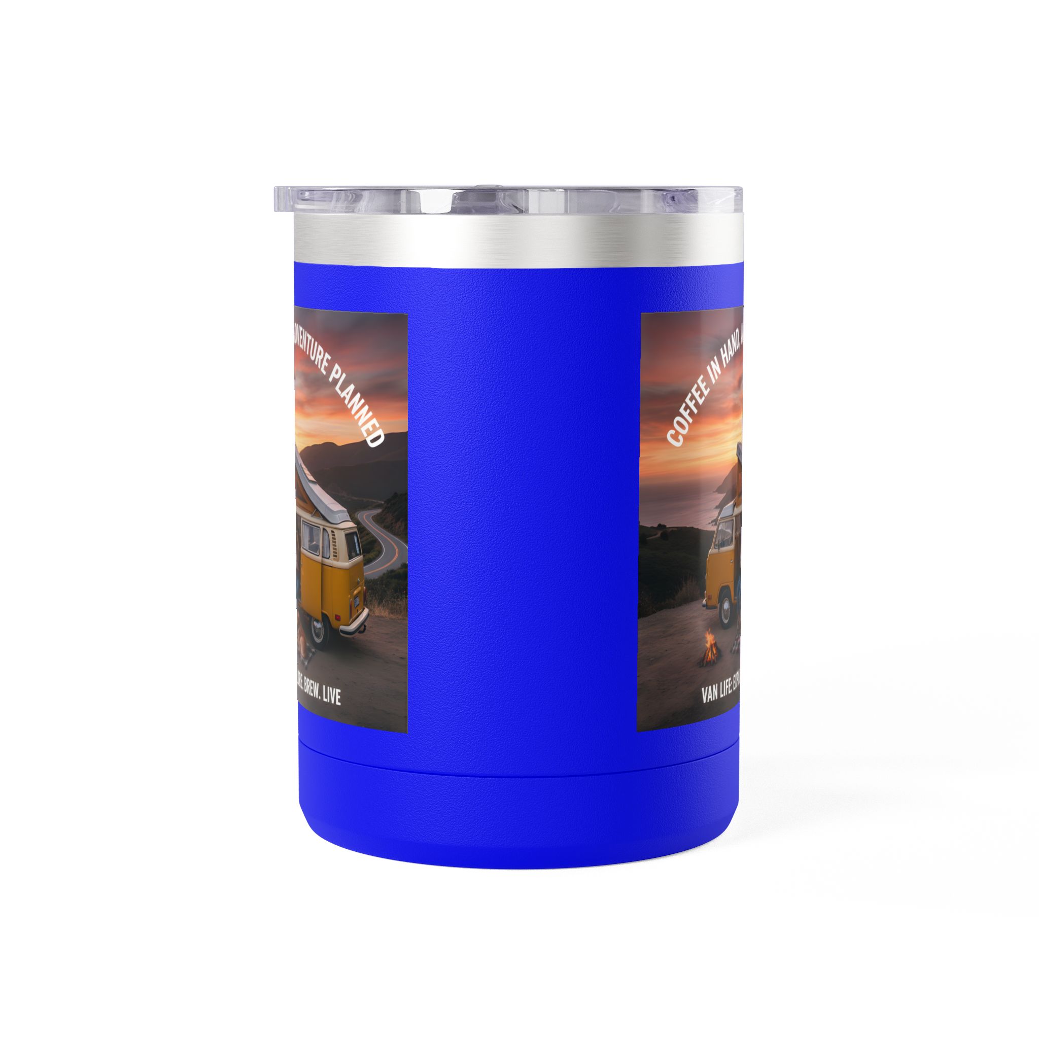 Coffee Mug Tumbler, 15oz — "Coffee in Hand, Adventure Planned"