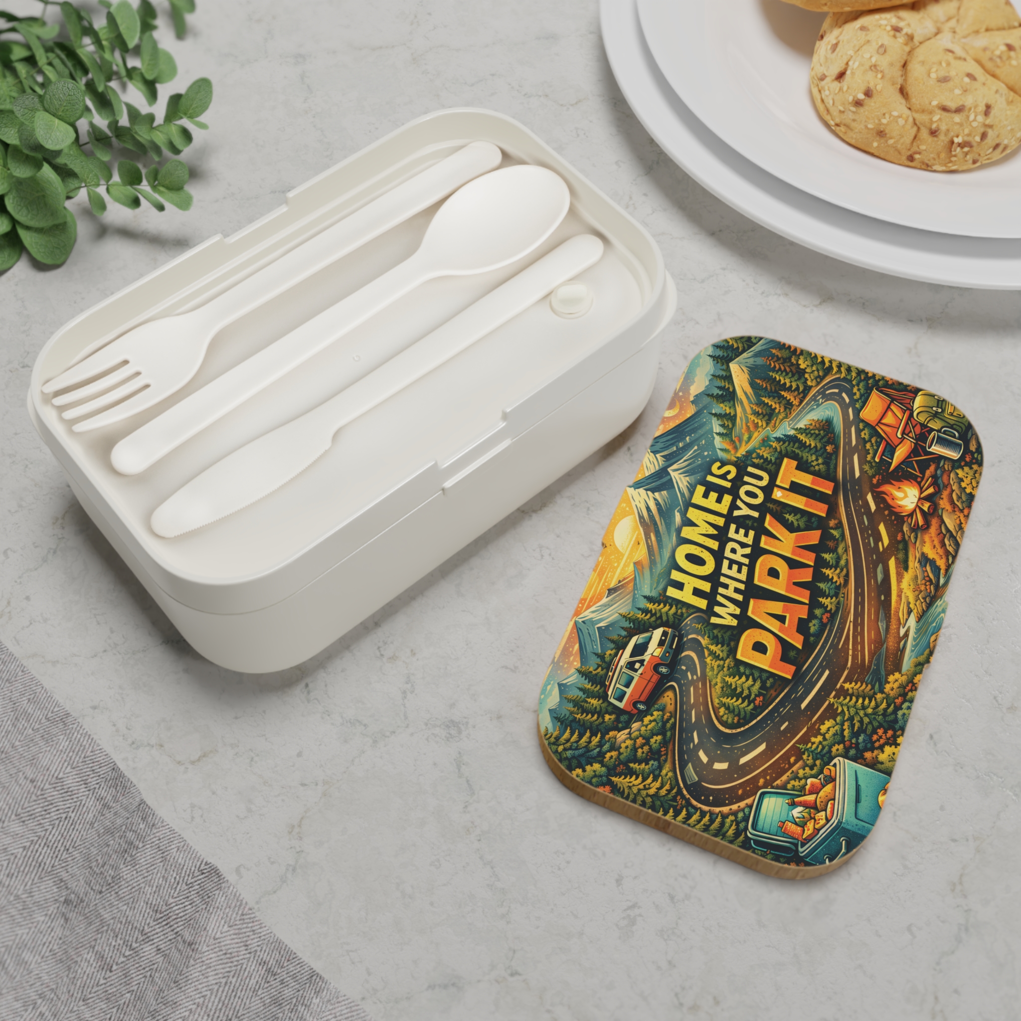 Adventure Camper Bento Box — "Home Is Where You Park It" Camping Bento Box