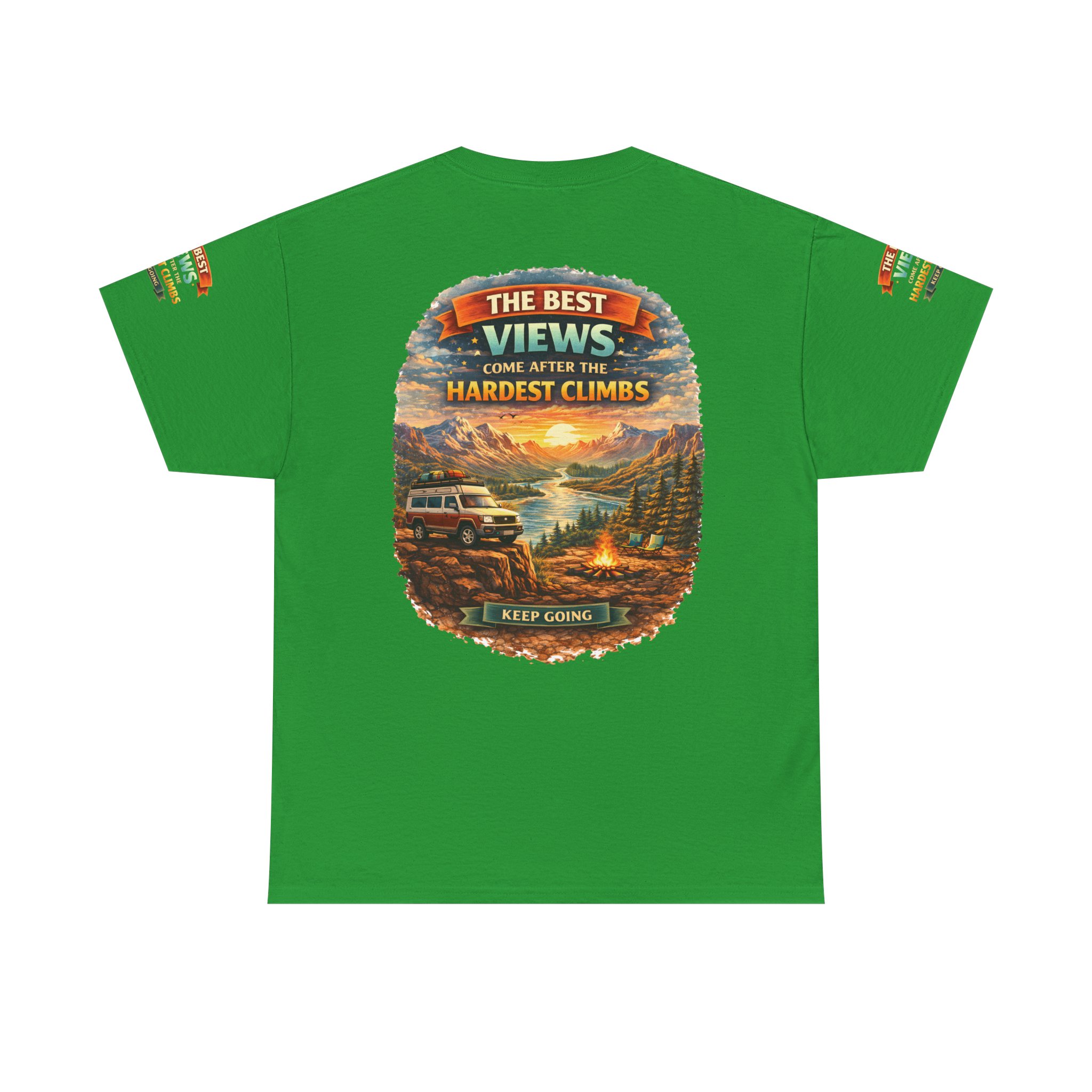 11361304420024080359_2048.jpeg Unisex Heavy Cotton Tee — "The Best Views" Design Scenic-Line