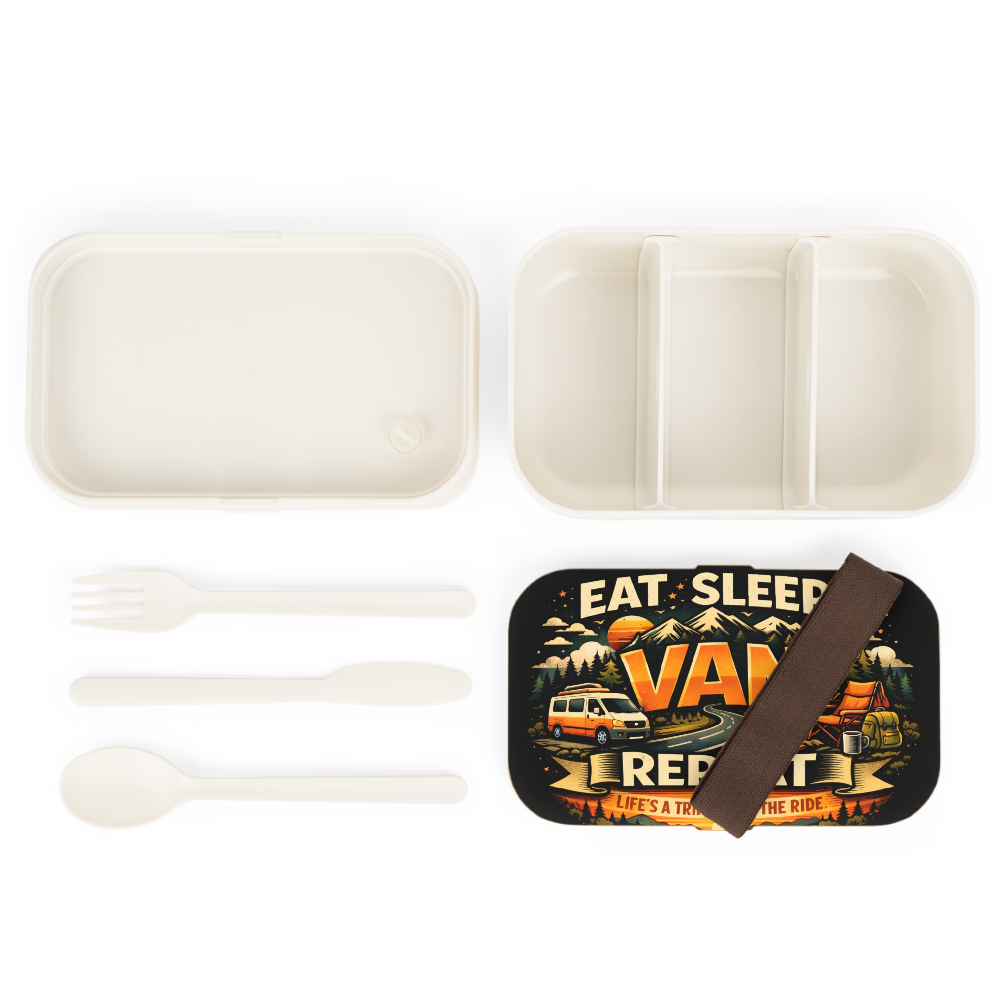 Adventure Camper Bento Box — Eat Sleep Van Repeat Camping Lunchbox | Van Life Camper Meal Box