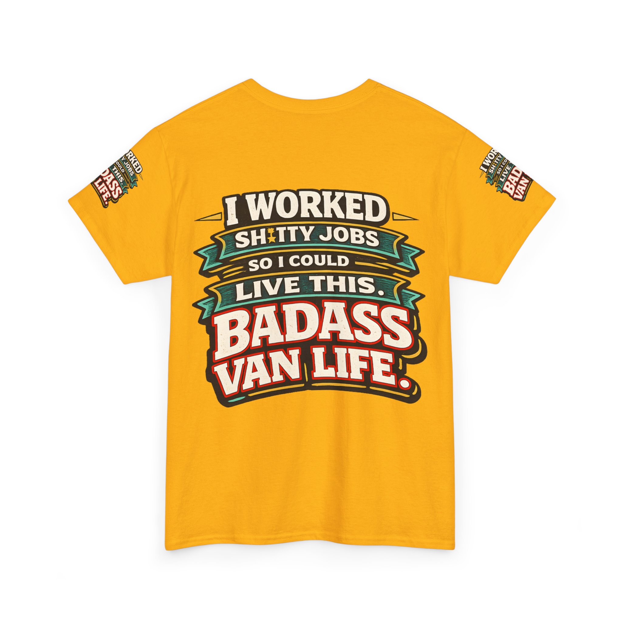 Unisex Heavy Cotton Tee — "I Worked Shitty Jobs" Design F**K-Line