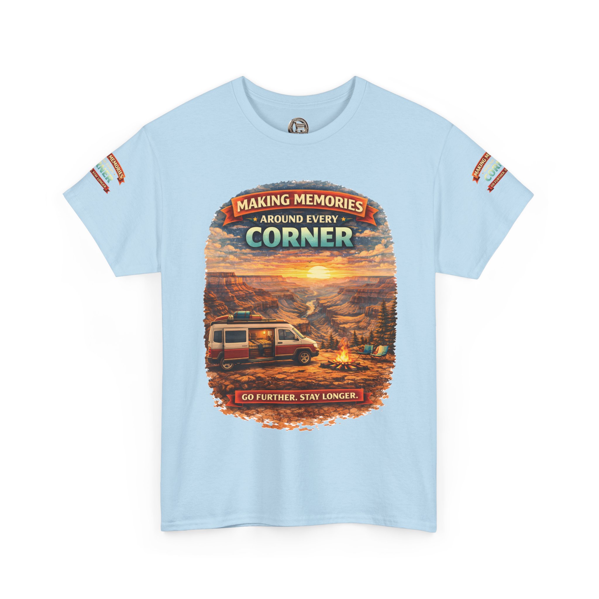 Unisex Heavy Cotton Tee — "Making Memories" Design Scenic-Line