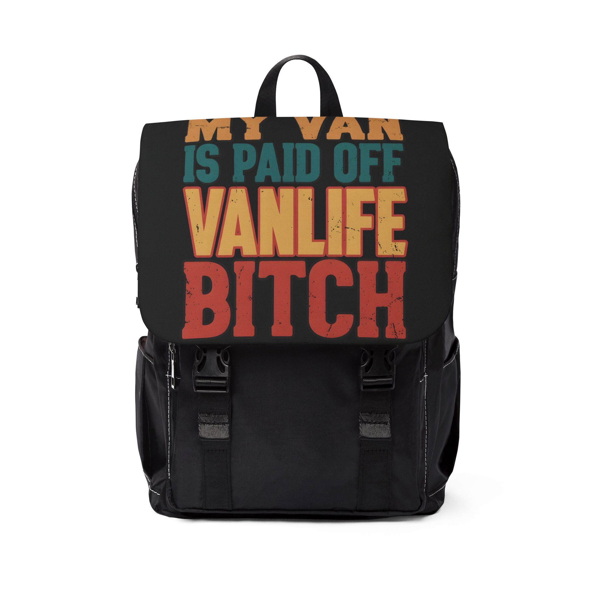 Unisex Casual Shoulder Backpack — "Your Mortgage Is Cute" Design F**K-Line