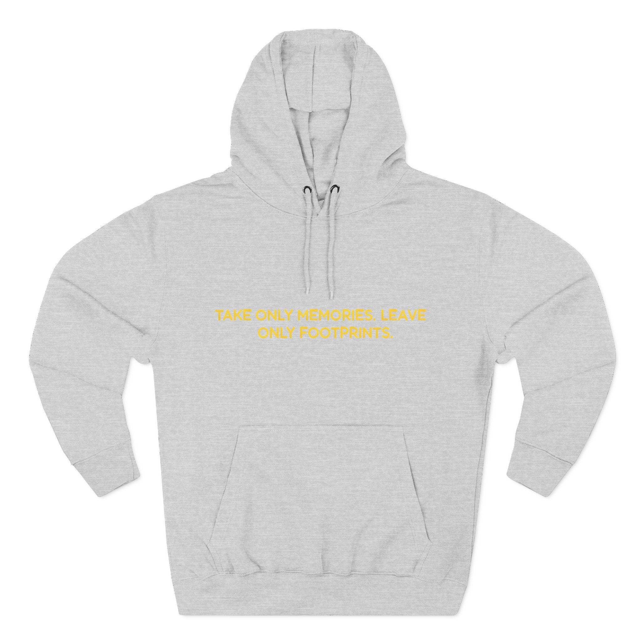 11374703652133418776_2048.jpeg Three-Panel Fleece Hoodie - "Take Only Memories-Leave Only Footprints" Design Sitcom-Line