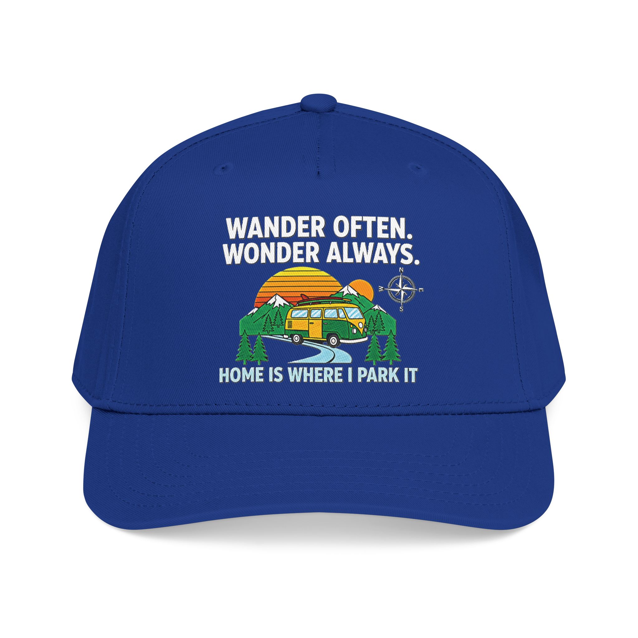 Baseball Cap — "Fueled by Exploration" Adventure Is My Compass Camper Hat