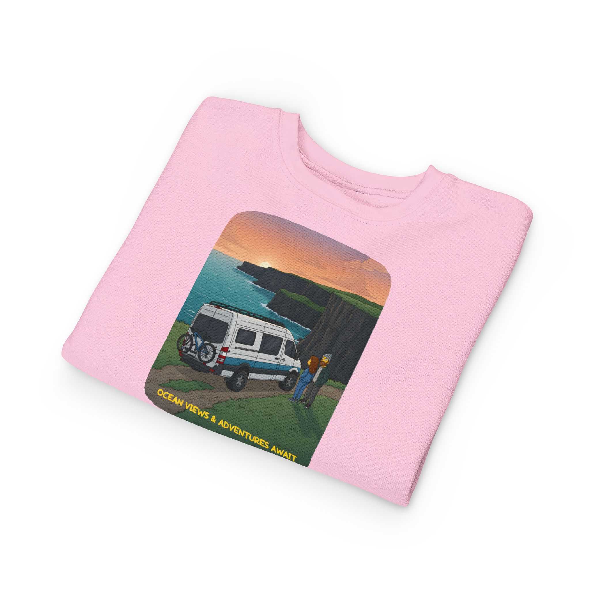 Toddler Sweatshirt - "Ocean Views-Adventures Awaits" (Design Sitcom-Line)