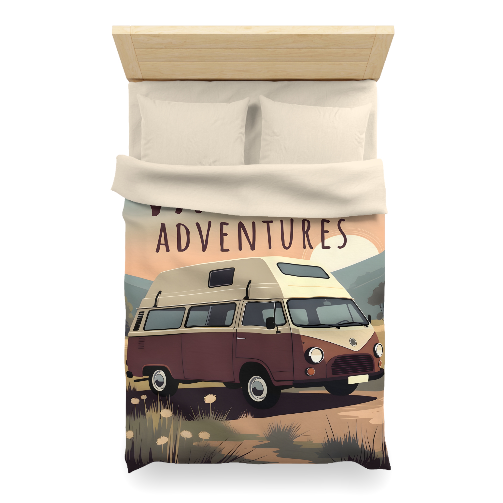 11396717971952634863_2048.jpeg Duvet Cover - 'Vanlife Adventures' Retro Camper Bedding