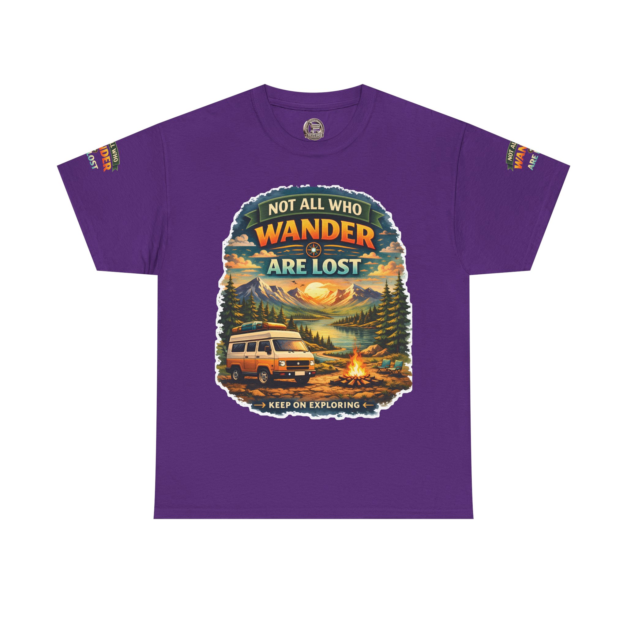 11398773368663703678_2048.jpeg Unisex Heavy Cotton Tee — "Not All Who Wander Are Lost" Design Scenic-Line