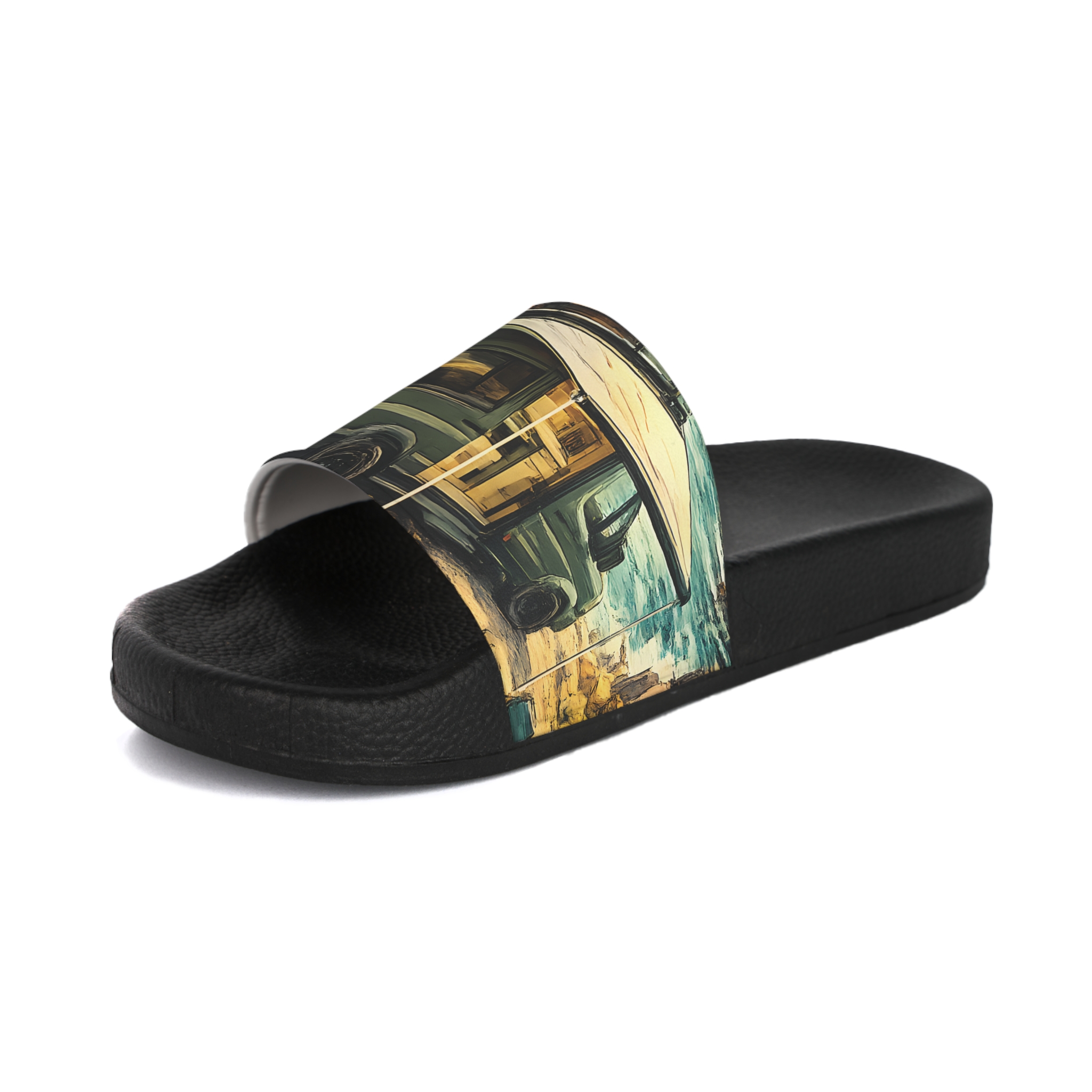 Women's Slide Sandals - Mercedes Camper Slides (Cubic-Line)