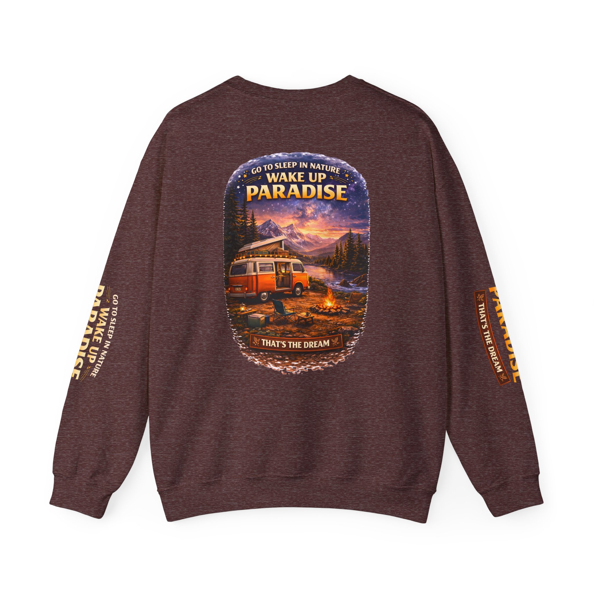 Unisex Heavy Blend™ Crewneck Sweatshirt — "Go To Sleep Nature " Design Scenic-Line