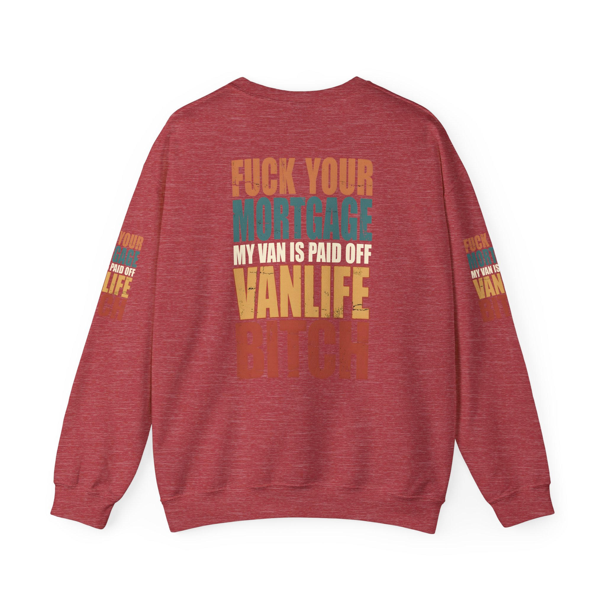 Unisex Heavy Blend™ Crewneck Sweatshirt — "Fuck Your Mortgage" Design F**K-Line