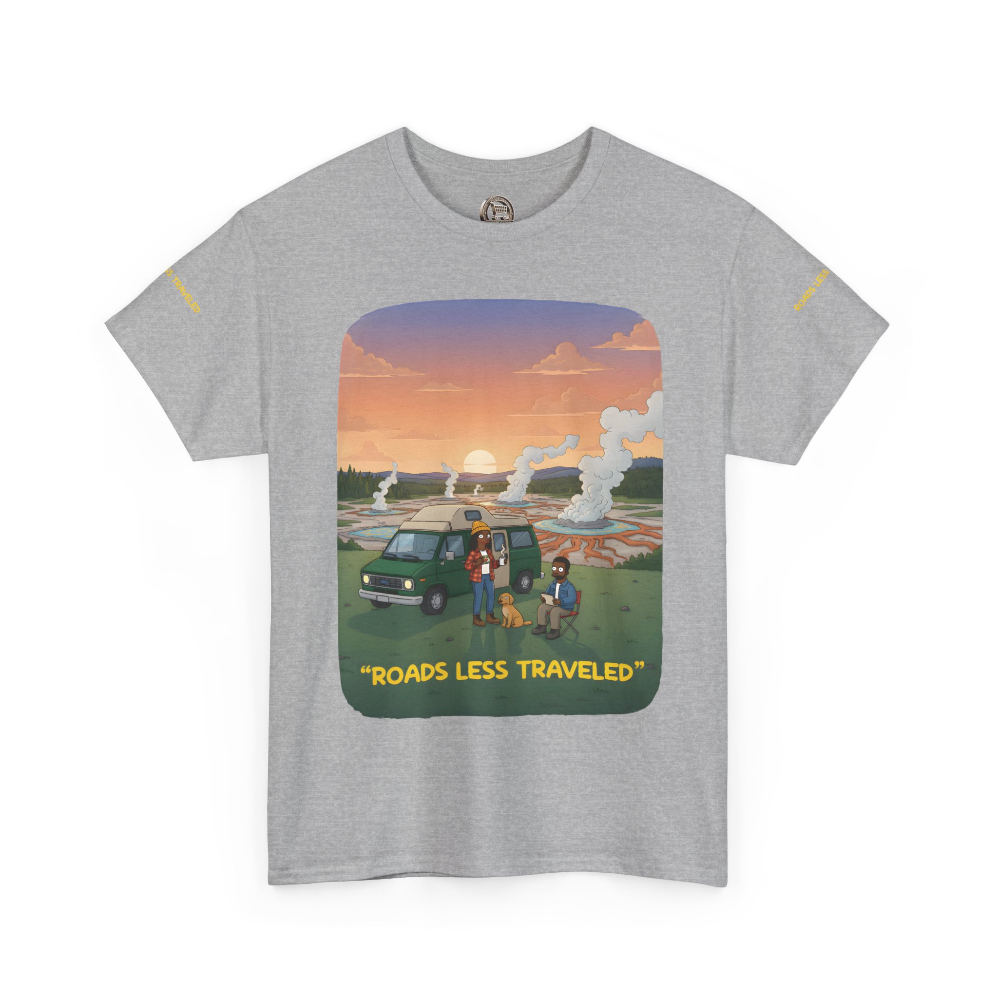 11433341913392283914_2048.jpeg Unisex Heavy Cotton Tee — "Roads Less Traveled" Design Sitcom-Line