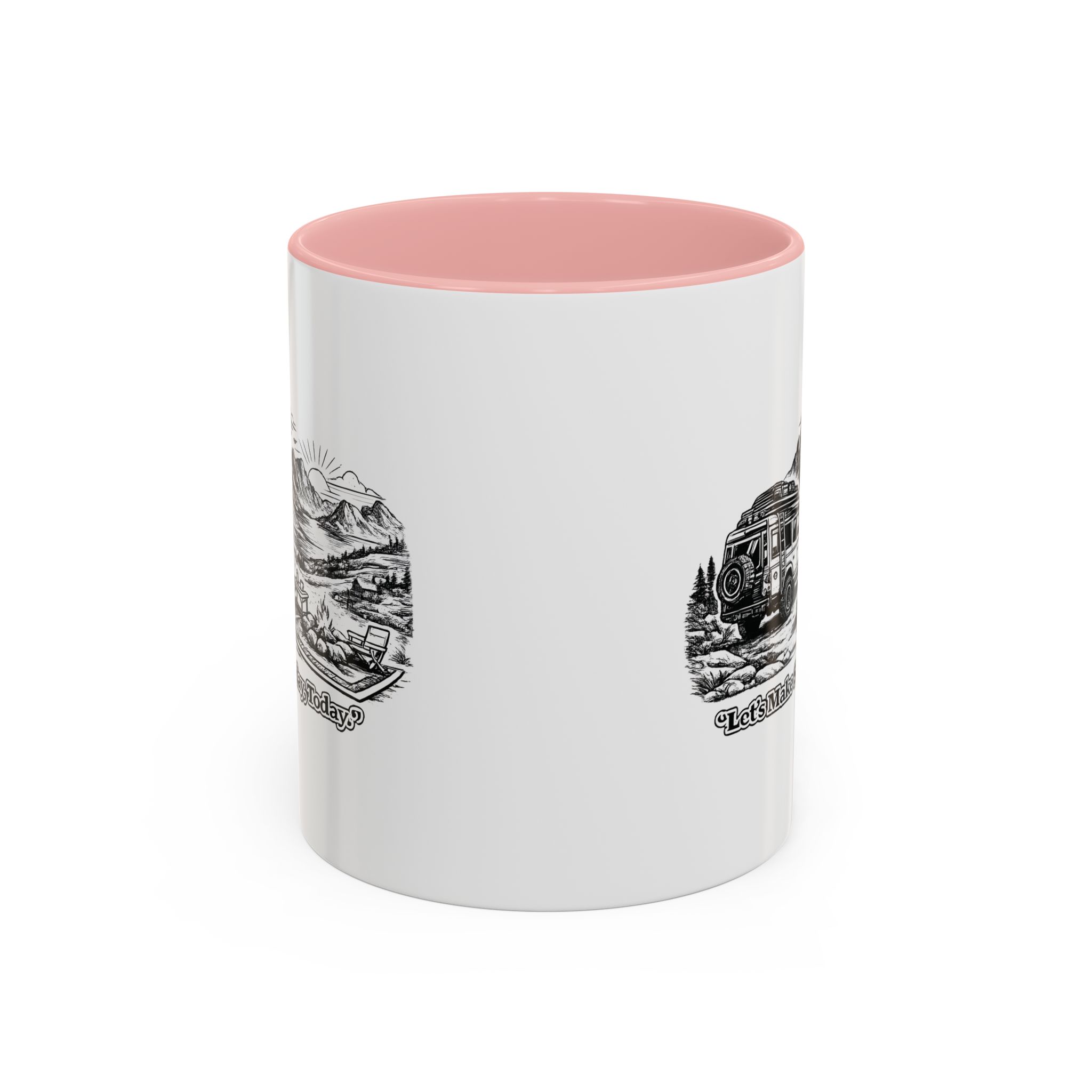 Accent Coffee Mug (11, 15oz) — "Lets make Someday, Today?" Design Minimal-Line