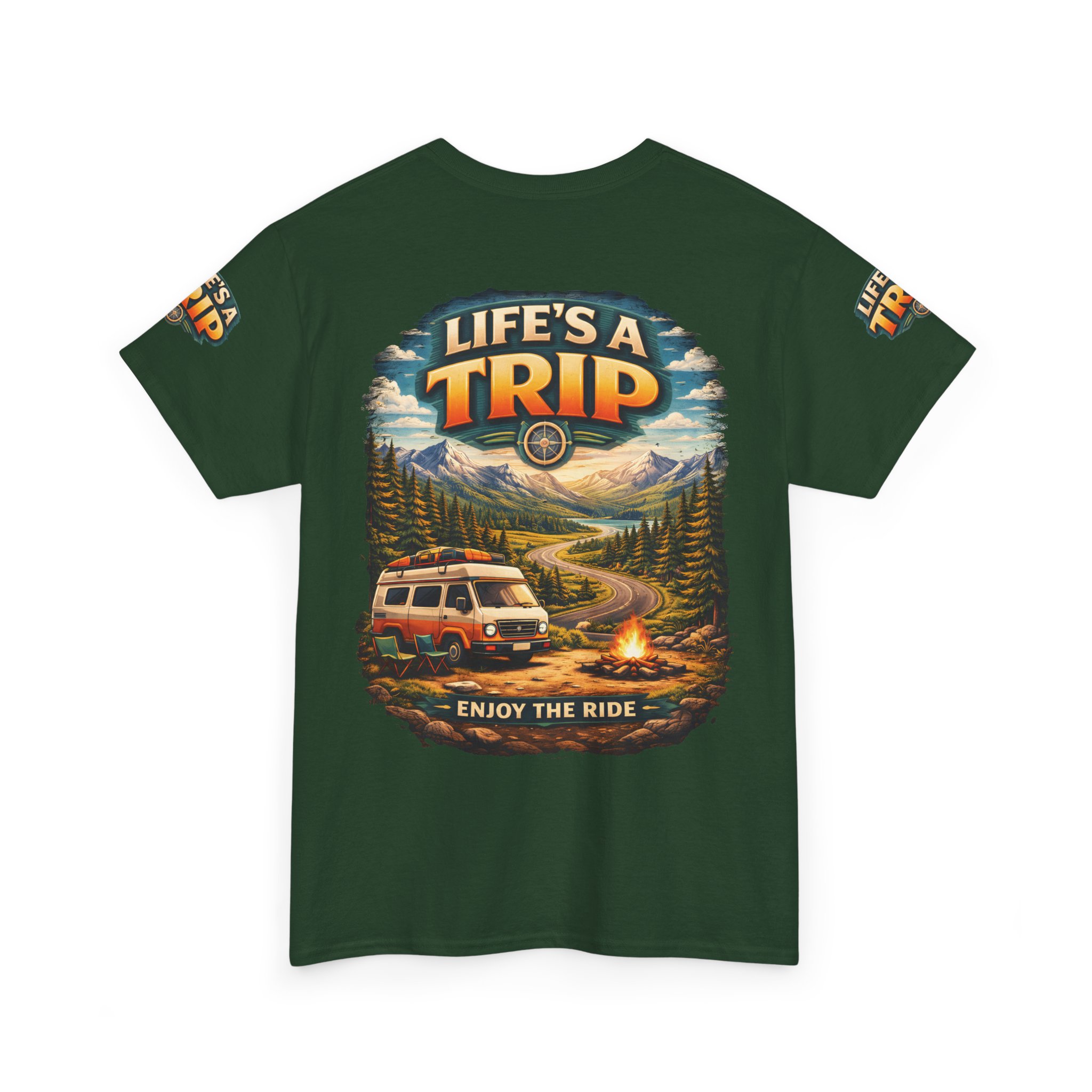 11438362283965898520_2048.jpeg Unisex Heavy Cotton Tee — "Live´s A Trip-Enjoy The Ride" Design Scenic-Line