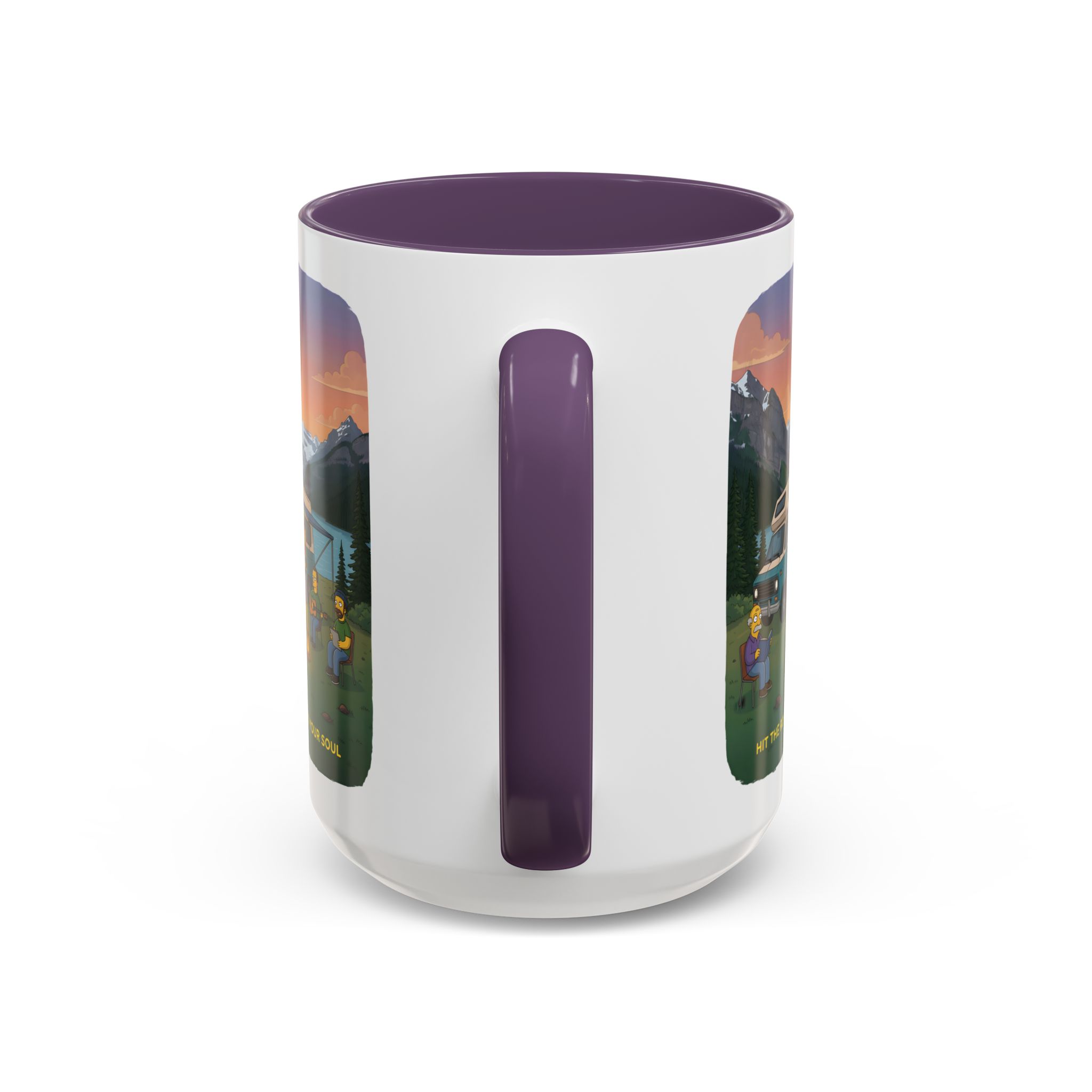 Accent Coffee Mug (11, 15oz) — "Hit The Road-Find Your Soul" Design Sitcom-Line