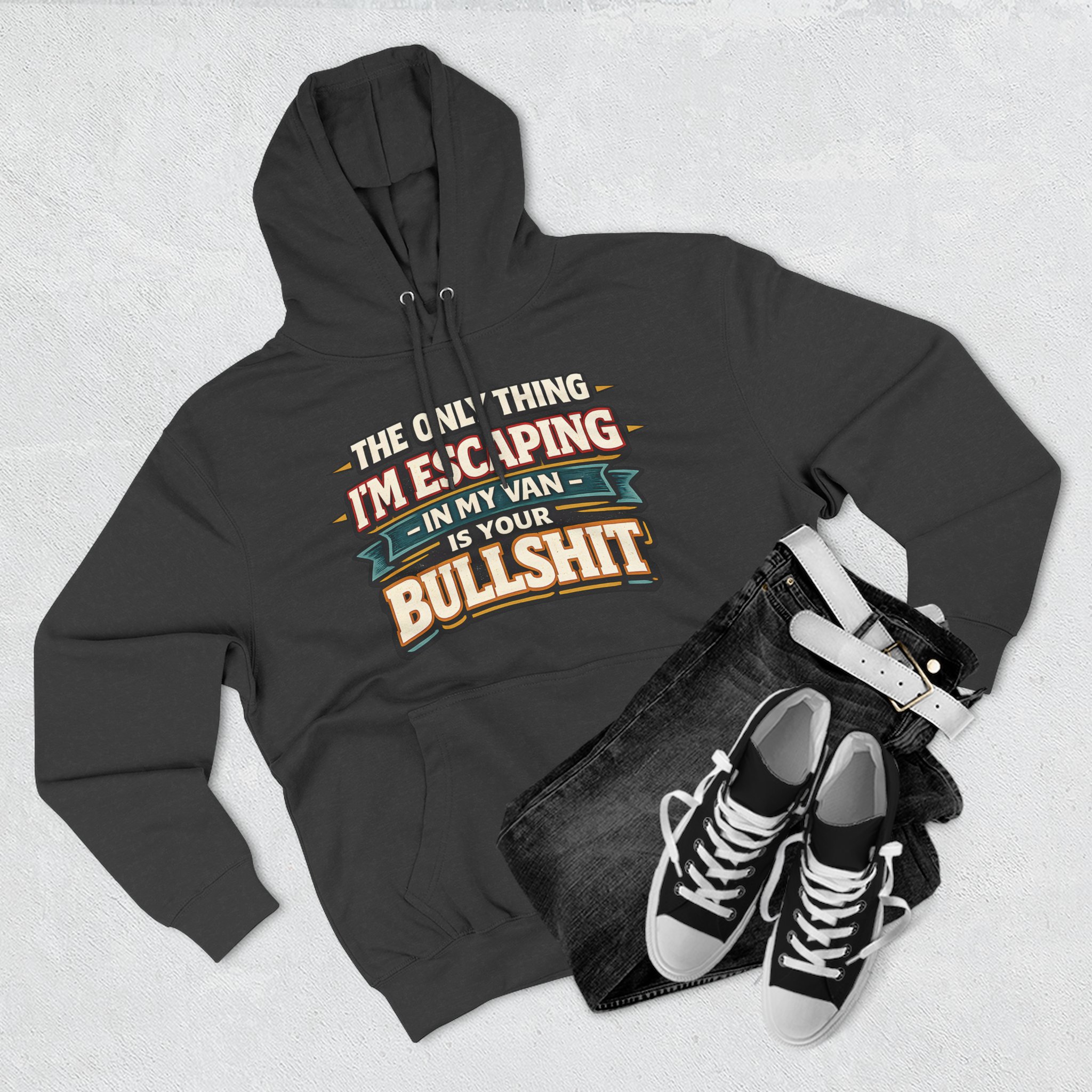 11449050300535953787_2048.jpeg Three-Panel Fleece Hoodie - "The Only Thing I´m Escaping" Design F**K-Line