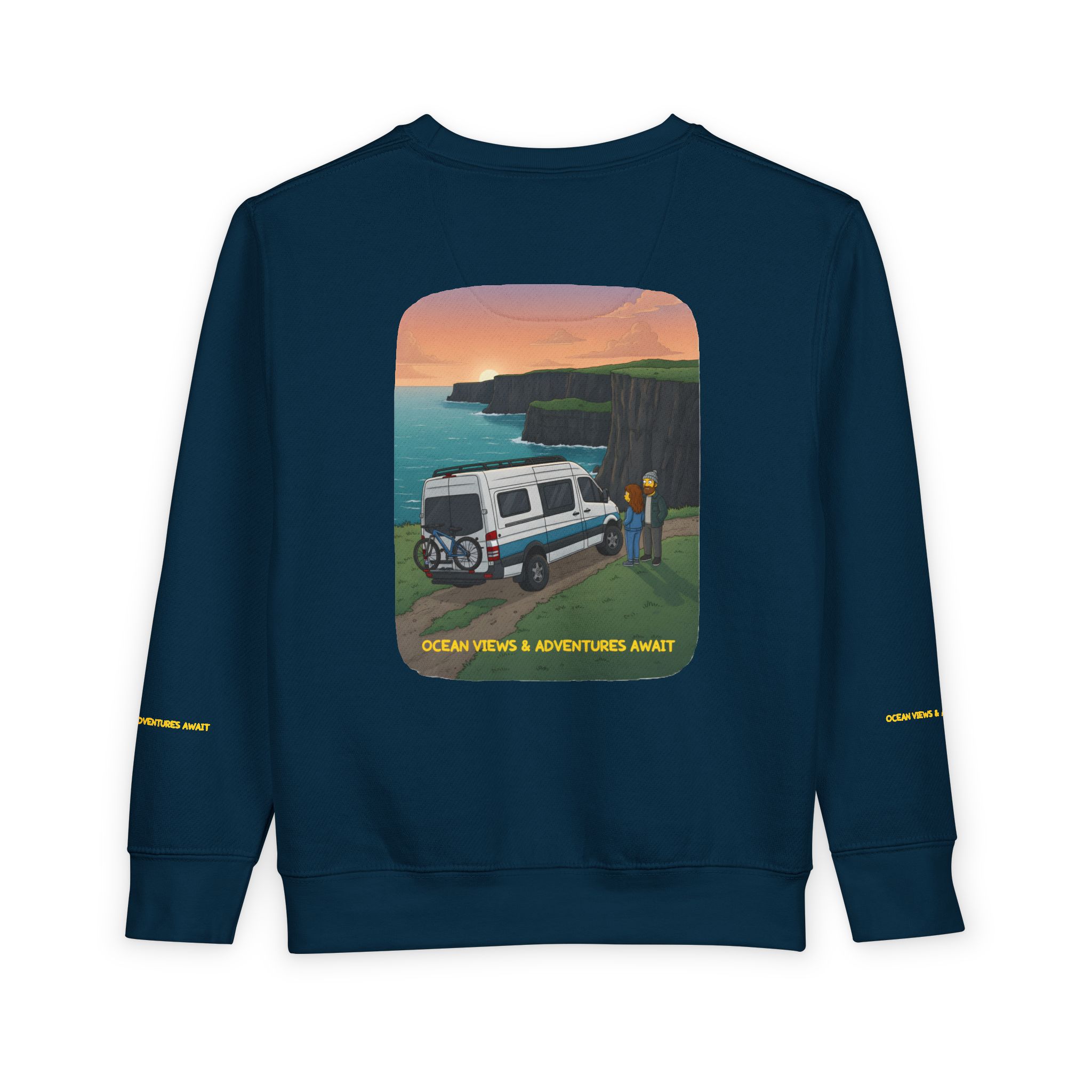 Toddler Sweatshirt - "Ocean Views-Adventures Awaits" (Design Sitcom-Line)