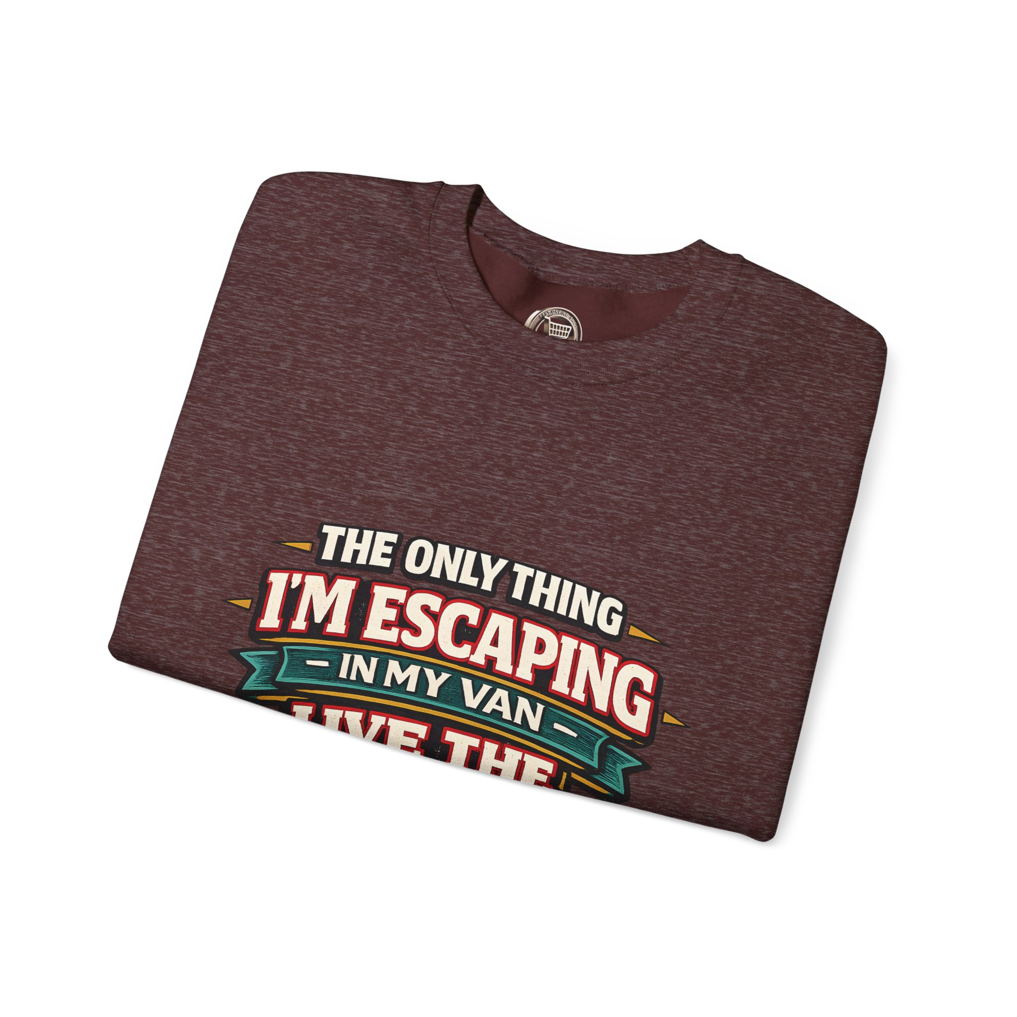 Unisex Heavy Blend™ Crewneck Sweatshirt — "The Only Thing I´m Escaping" Design F**K-Line