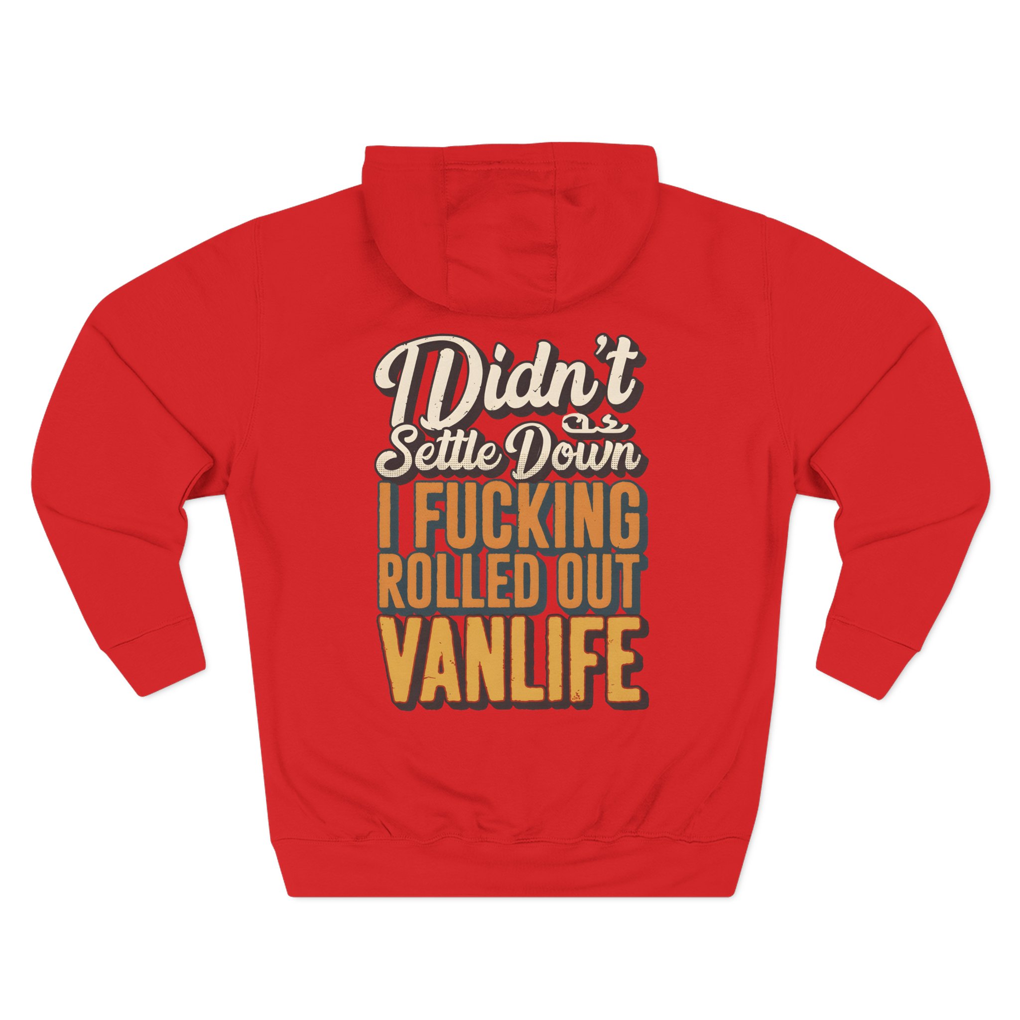 Three-Panel Fleece Hoodie - "Dind´t Settle Down" Design F**K-Line