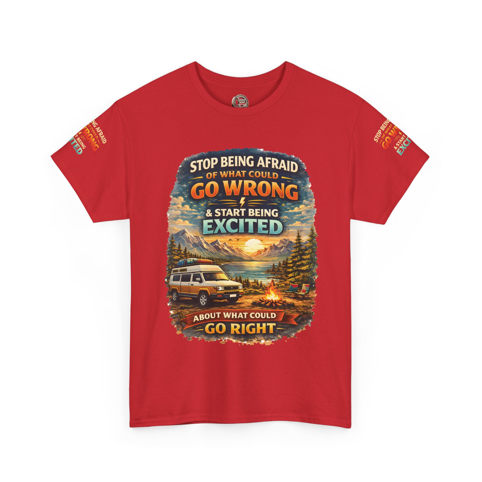 11494823575411184392_2048.jpeg Unisex Heavy Cotton Tee — "Stop Being Afraid Of What Could Go Wrong" Design Scenic-Line
