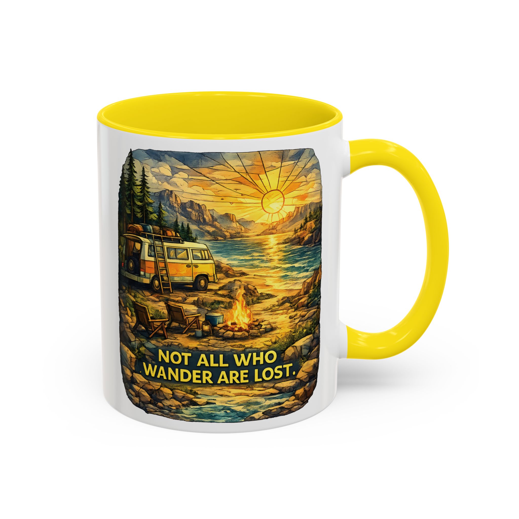 1149903151090559438_2048.jpeg Accent Coffee Mug (11, 15oz) — "Not All Who Wander Are Lost" Design Cubic-Line
