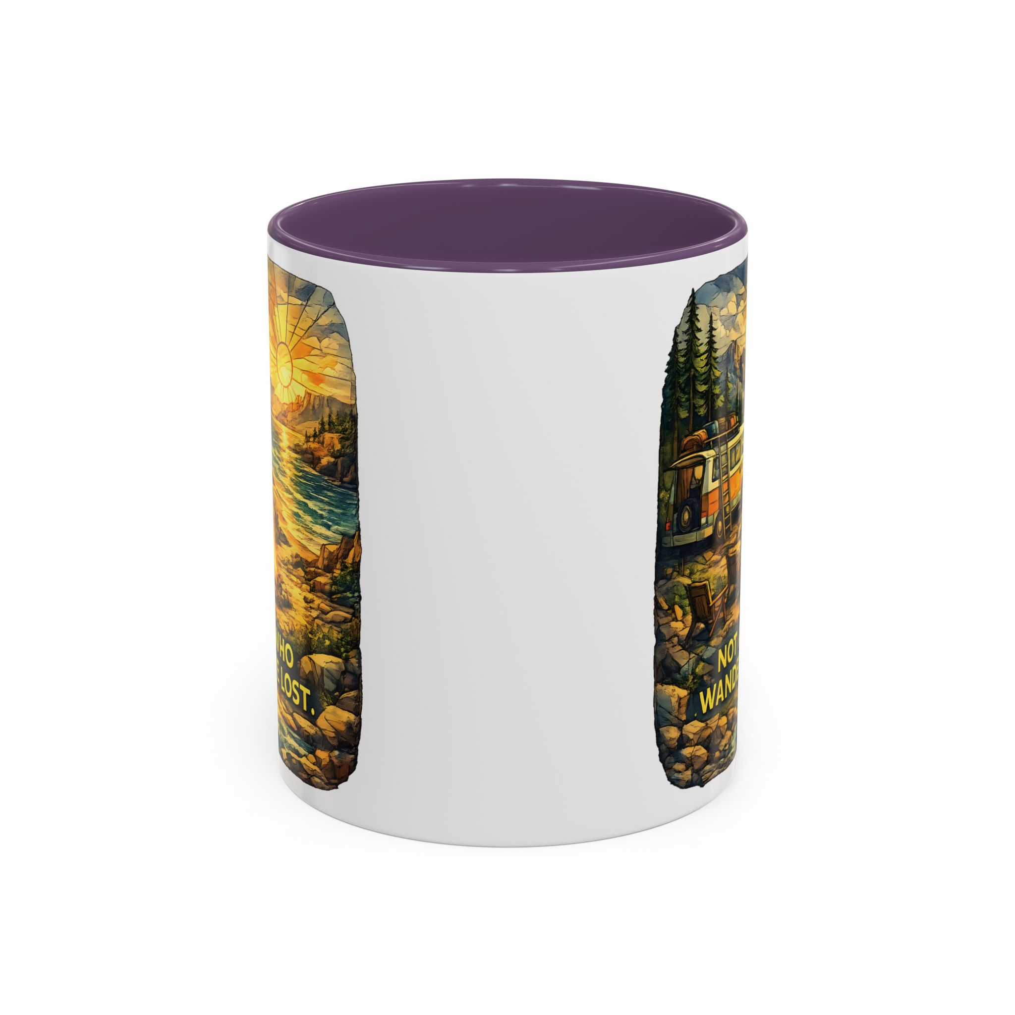 11501771639572494200_2048.jpeg Accent Coffee Mug (11, 15oz) — "Not All Who Wander Are Lost" Design Cubic-Line