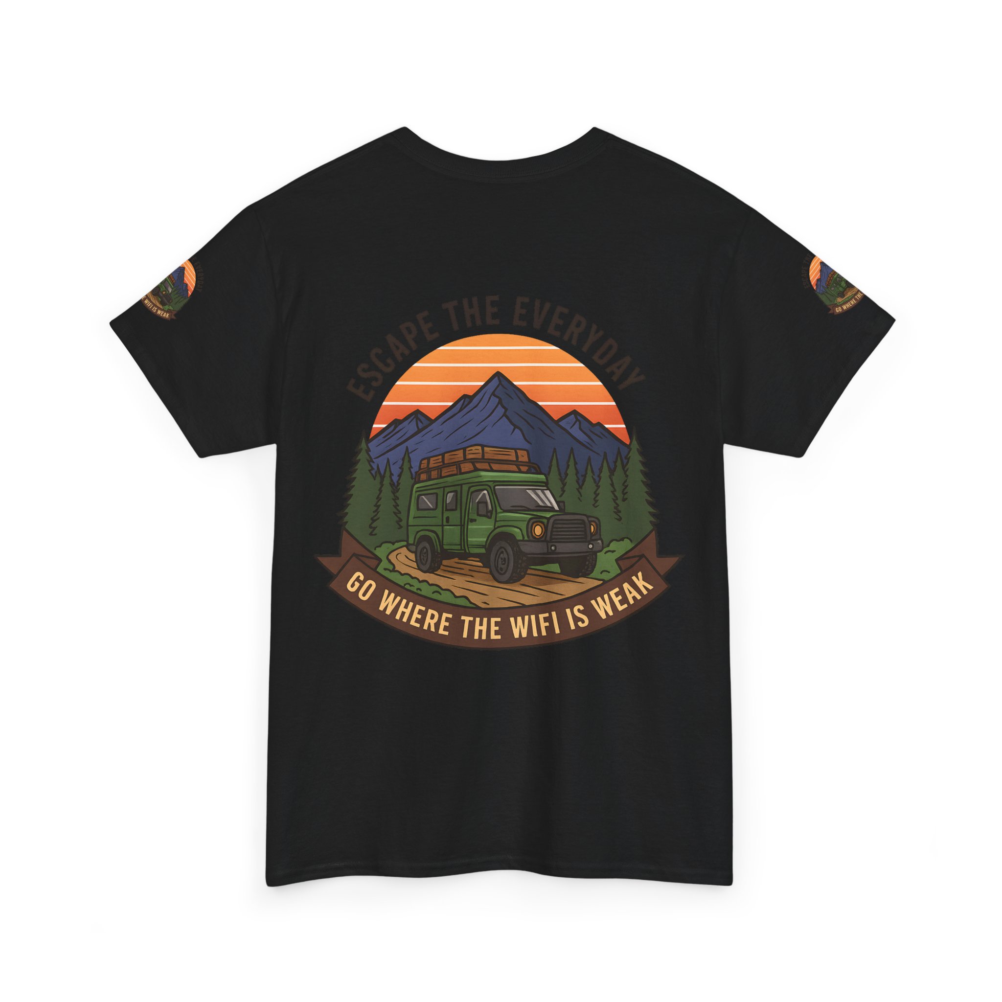 11502371105838445653_2048.jpeg Unisex Heavy Cotton Tee — "Go Where the WiFi Is Weak" Adventure Shirt