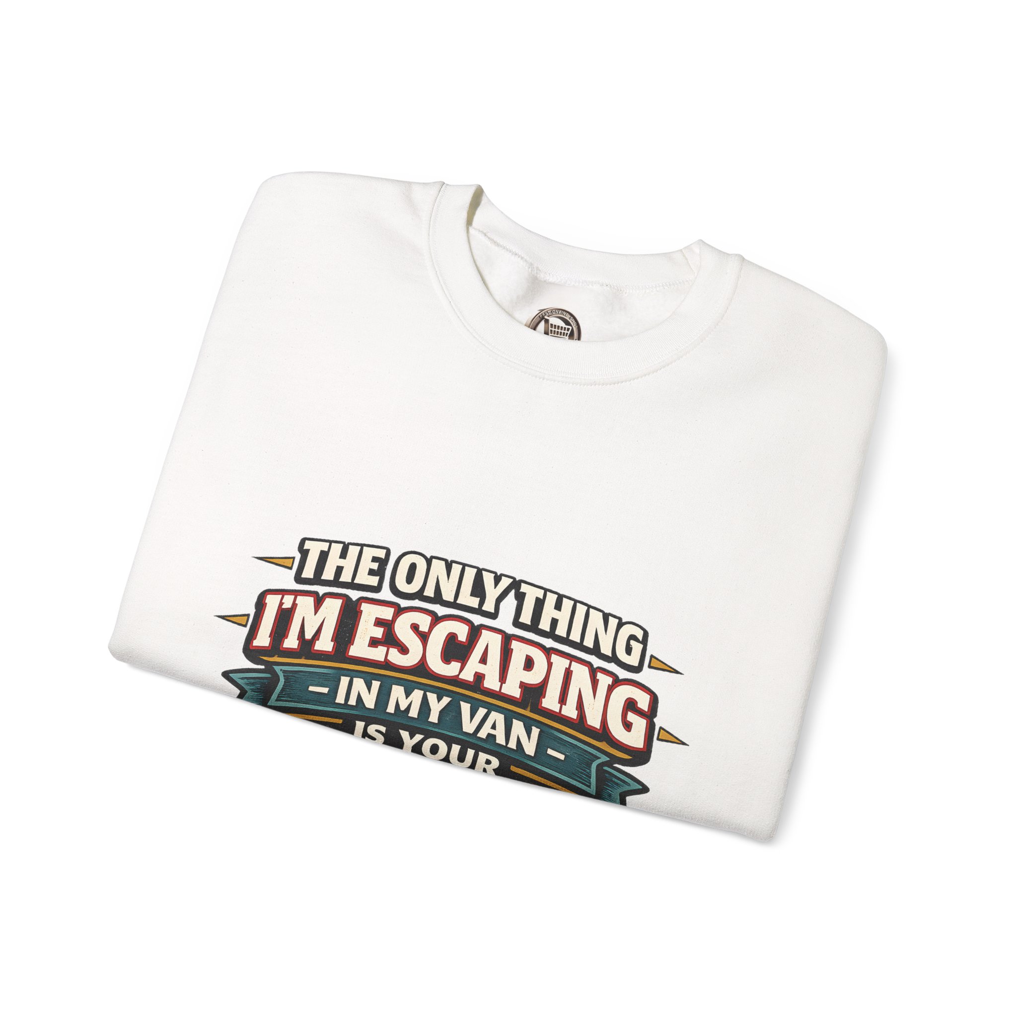 Unisex Heavy Blend™ Crewneck Sweatshirt — "The Only Thing I´m Escaping" Design F**K-Line