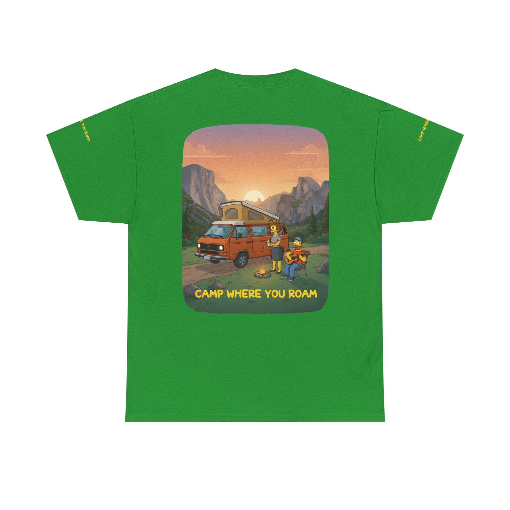 Unisex Heavy Cotton Tee — "Camp Where You Roam" Design Sitcom-Line