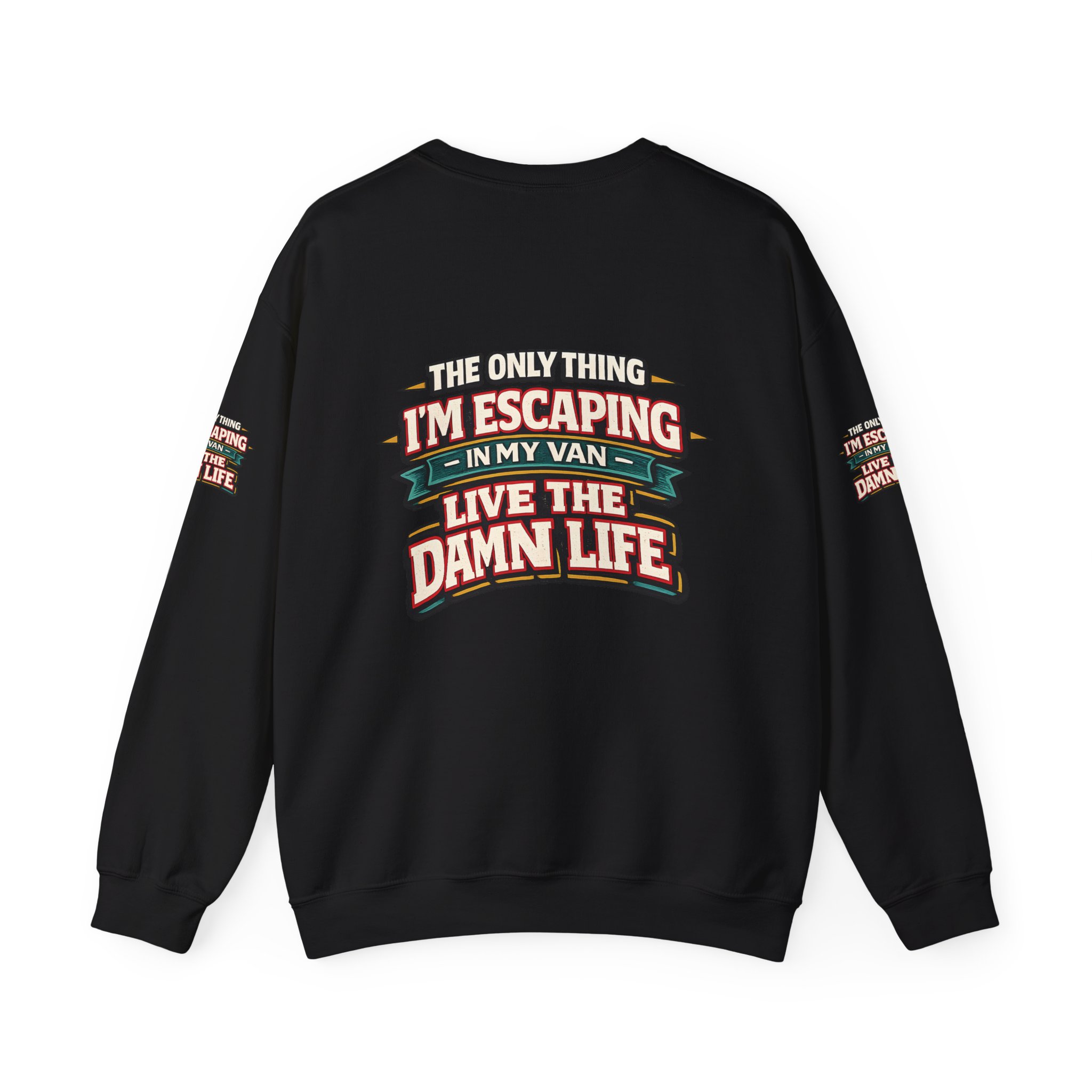 Unisex Heavy Blend™ Crewneck Sweatshirt — "The Only Thing I´m Escaping" Design F**K-Line