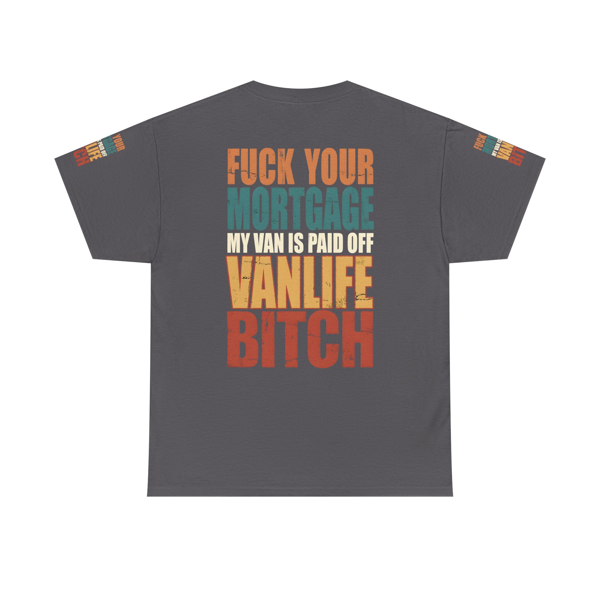 Unisex Heavy Cotton Tee — "Fuck Your Mortgage" Design F**K-Line