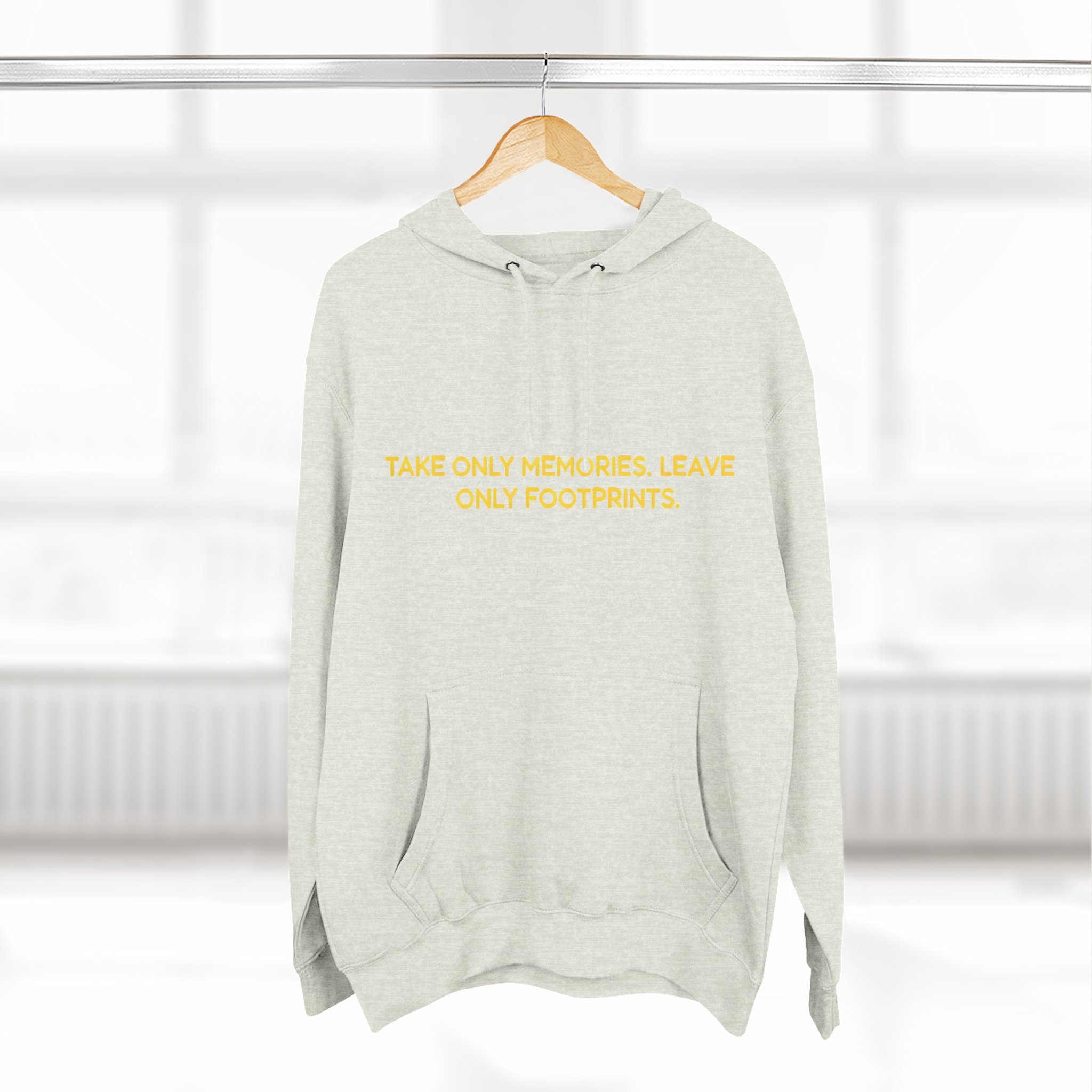 11529305550798297139_2048.jpeg Three-Panel Fleece Hoodie - "Take Only Memories-Leave Only Footprints" Design Sitcom-Line