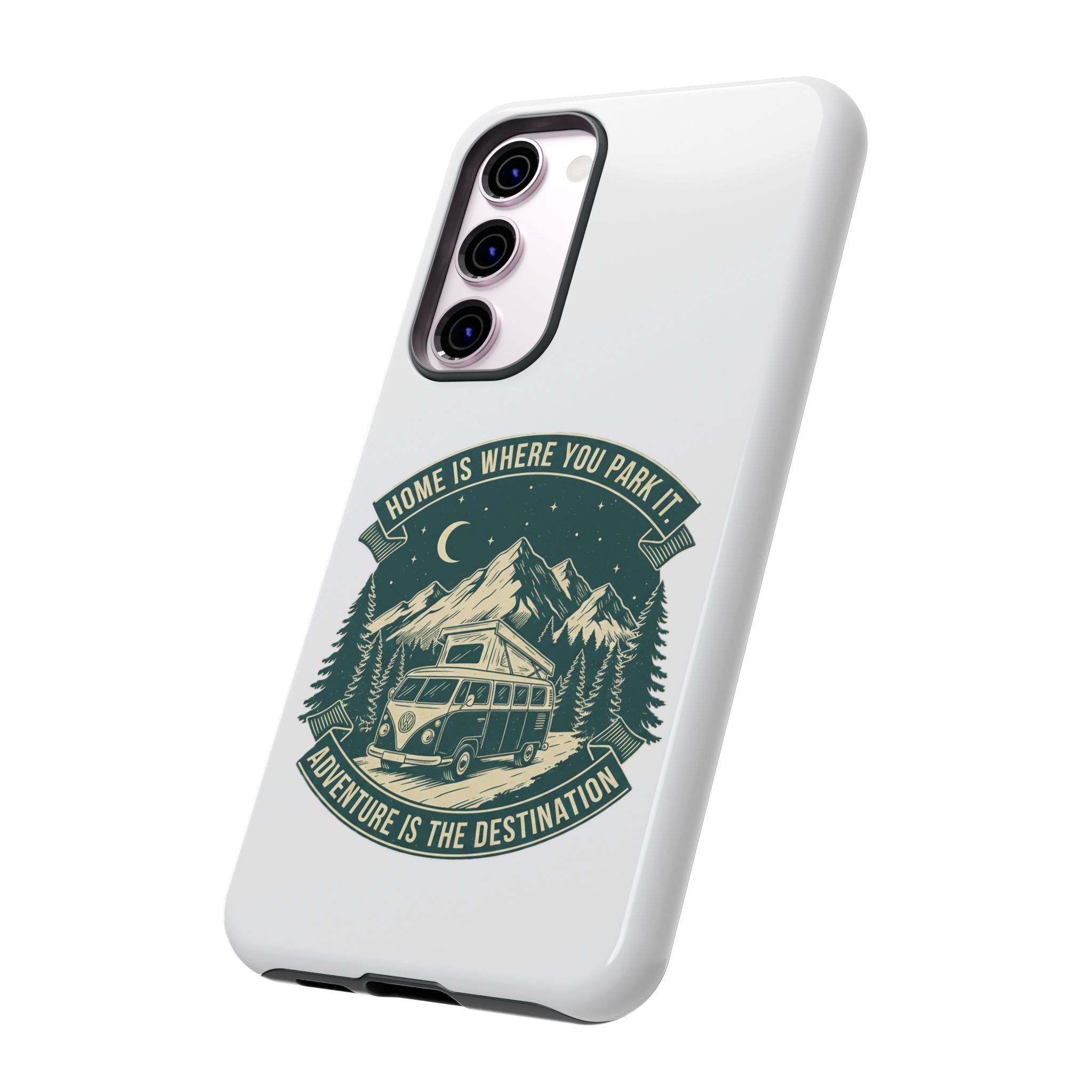 Phone Case — "Home Is Where You Park It-Adventure is the destination" Camper Van Design