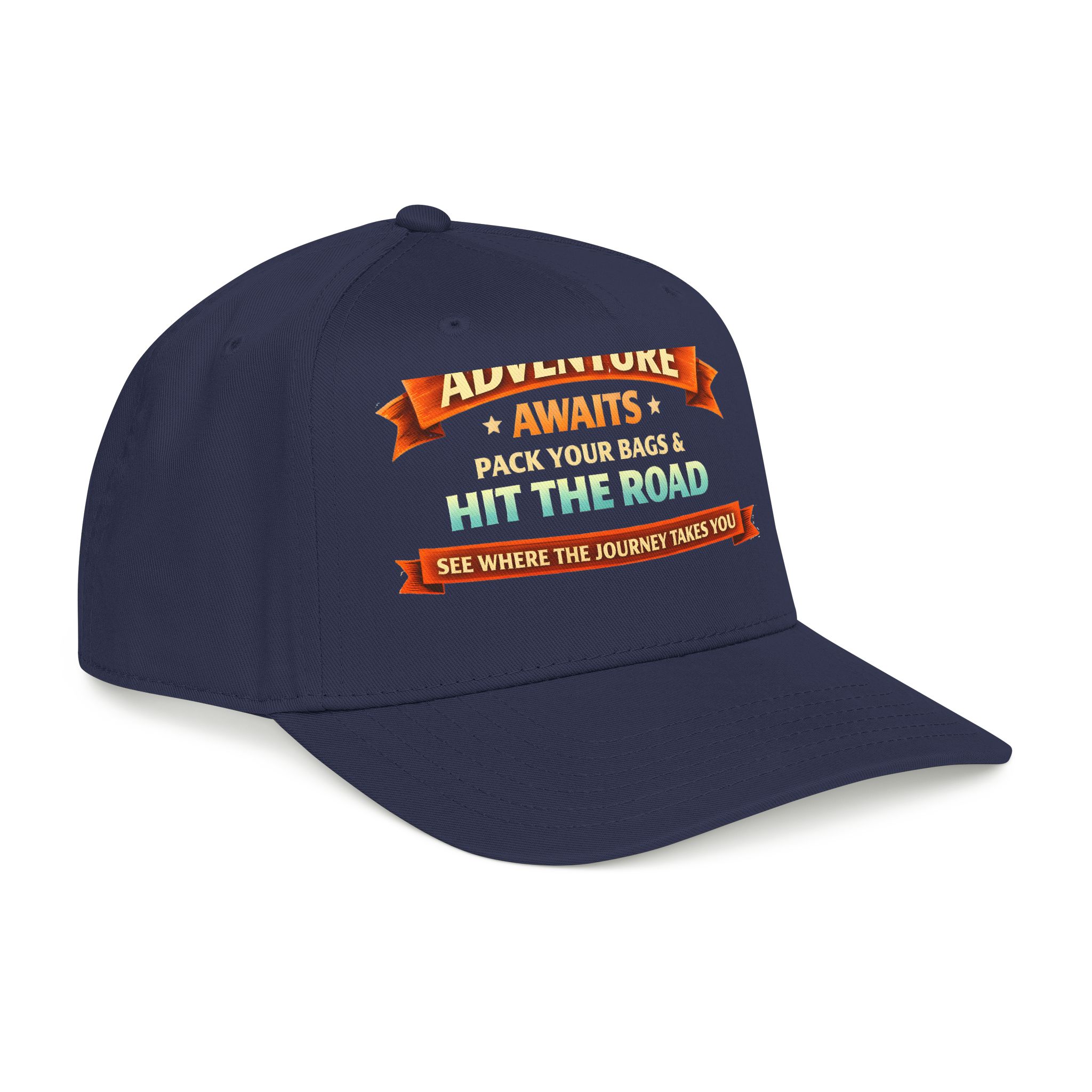 Baseball Cap - "Adventure Awaits-Pack Your Bags" Design Scenic-Line