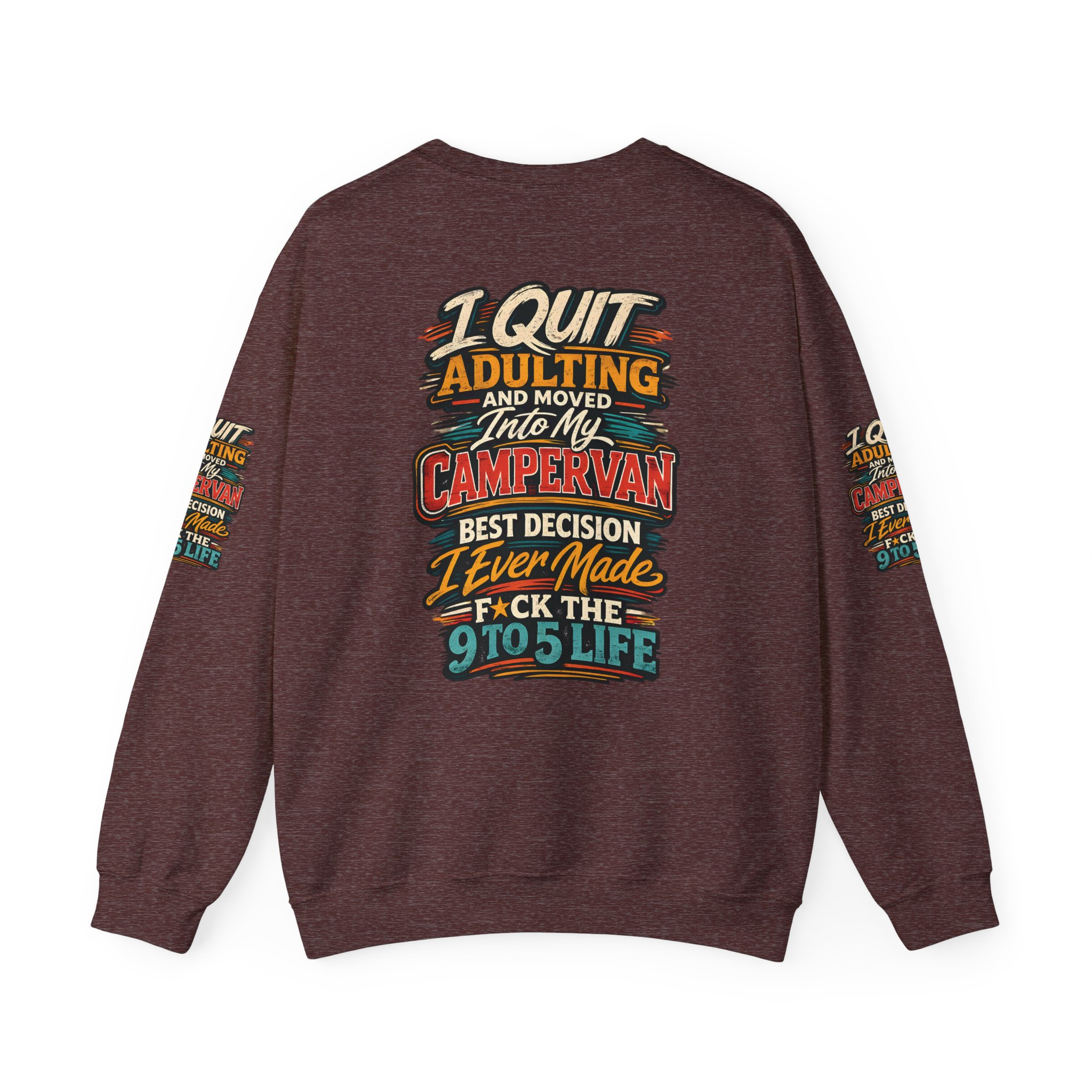 11547621915207613707_2048.jpeg Unisex Heavy Blend™ Crewneck Sweatshirt — "I Quit Adulting" Design F**K-Line