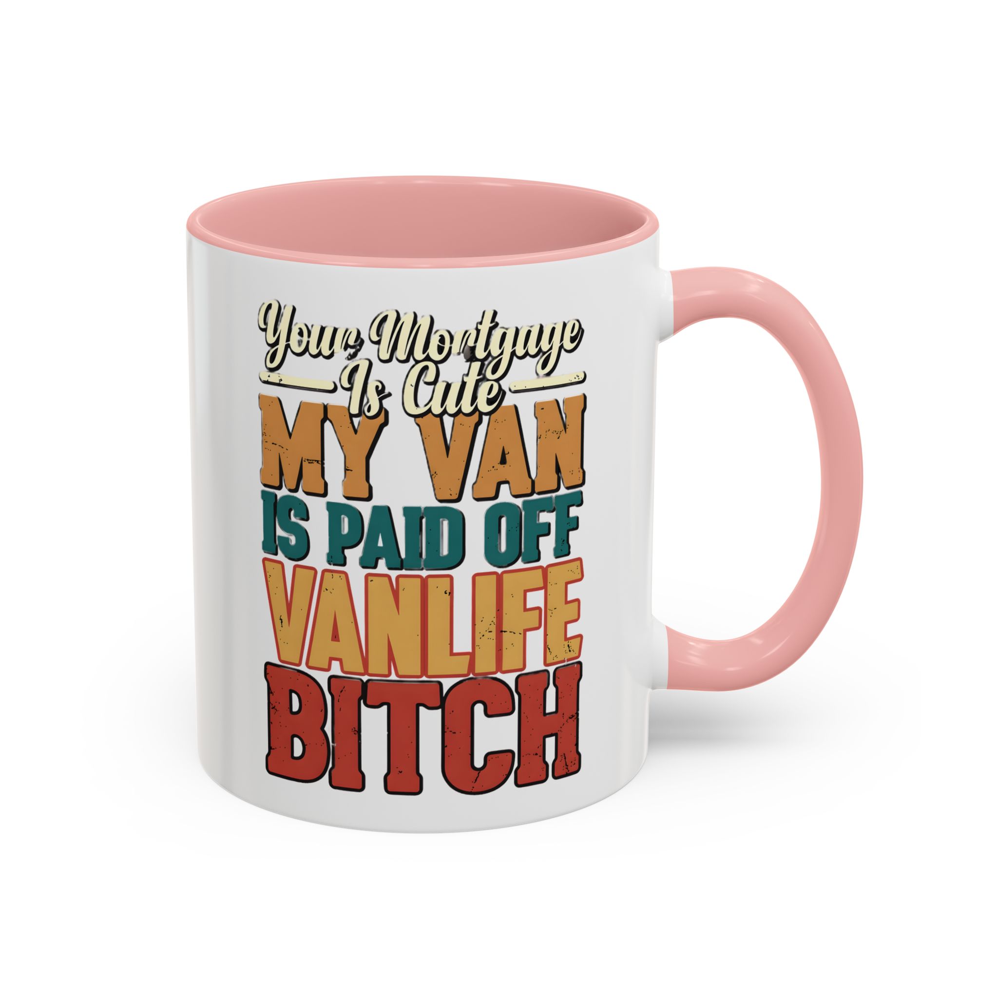 Accent Coffee Mug (11, 15oz) — "Your Mortgage Is Cute" Design F**K-Line