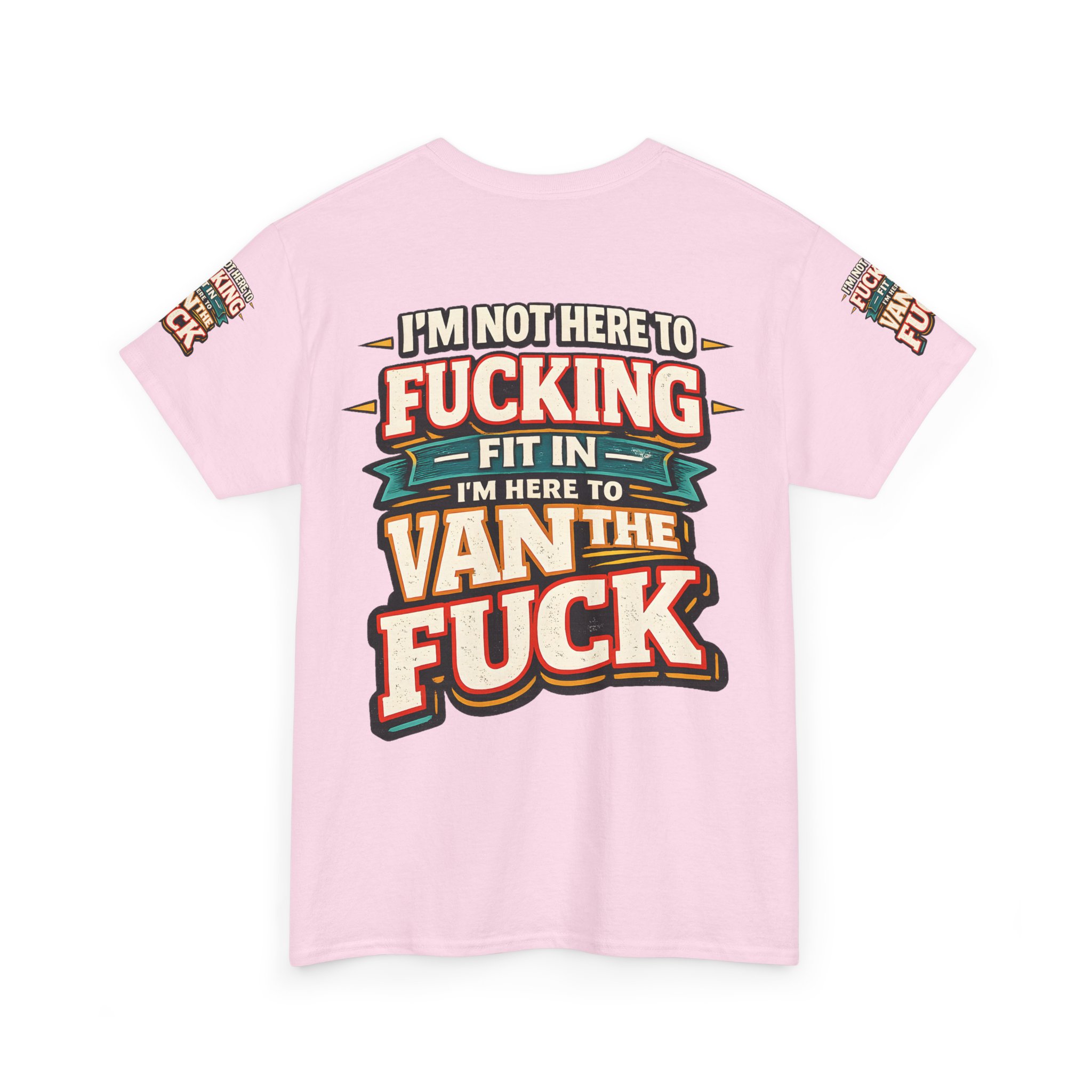 Unisex Heavy Cotton Tee — "I´m Not Here To Fucking Fit In" Design F**K-Line