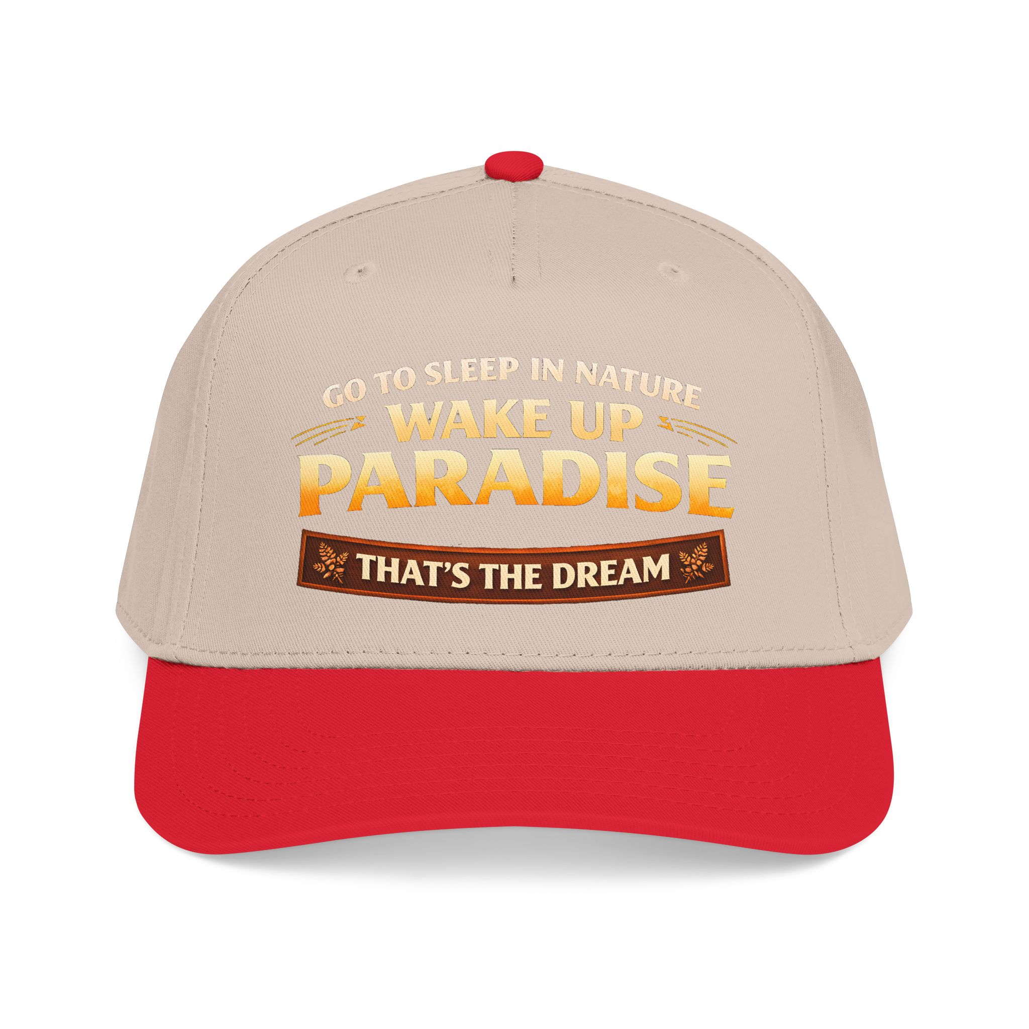 Baseball Cap - "Go sleep Nature-Wake Up Paradise" Design Scenic-Line