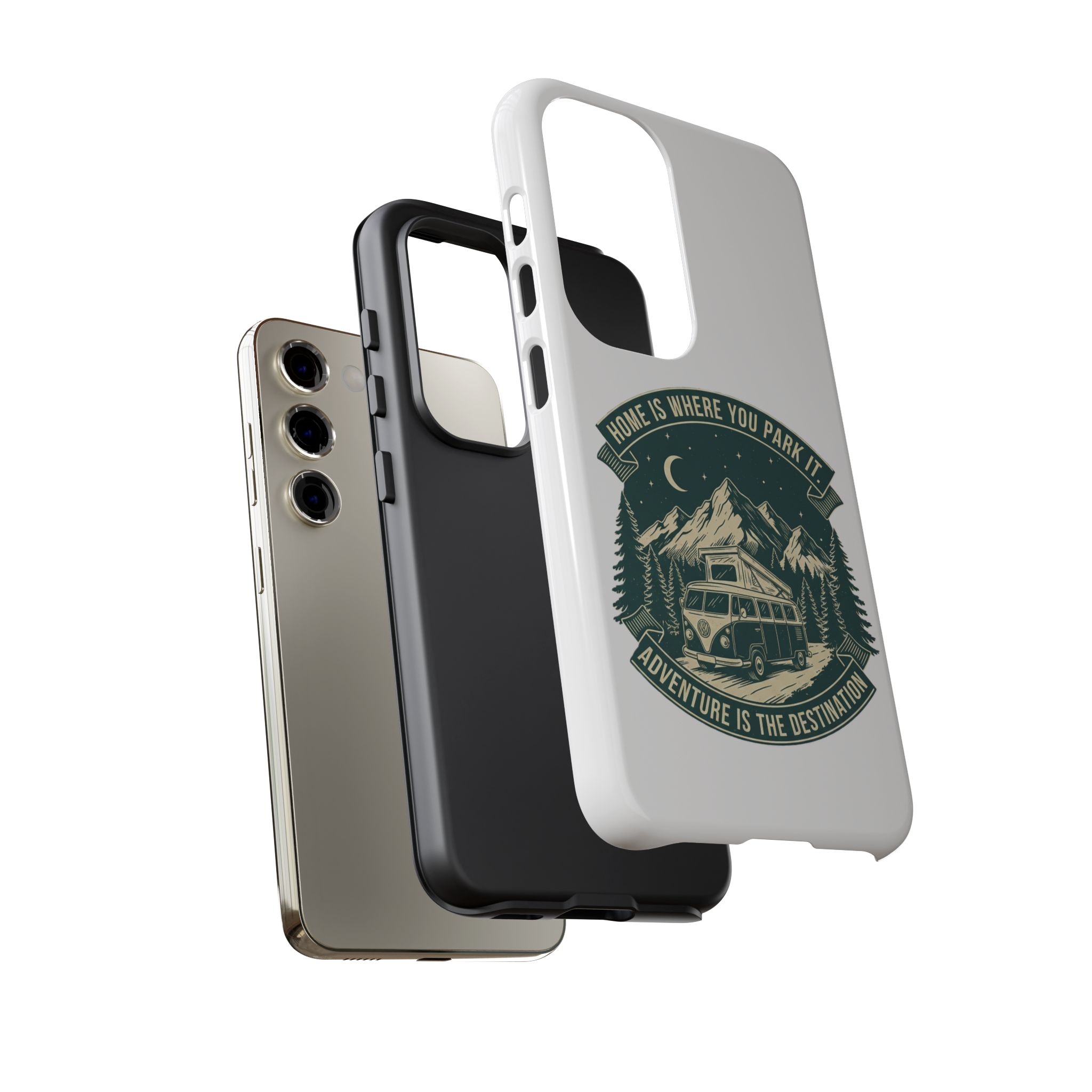 Phone Case — "Home Is Where You Park It-Adventure is the destination" Camper Van Design
