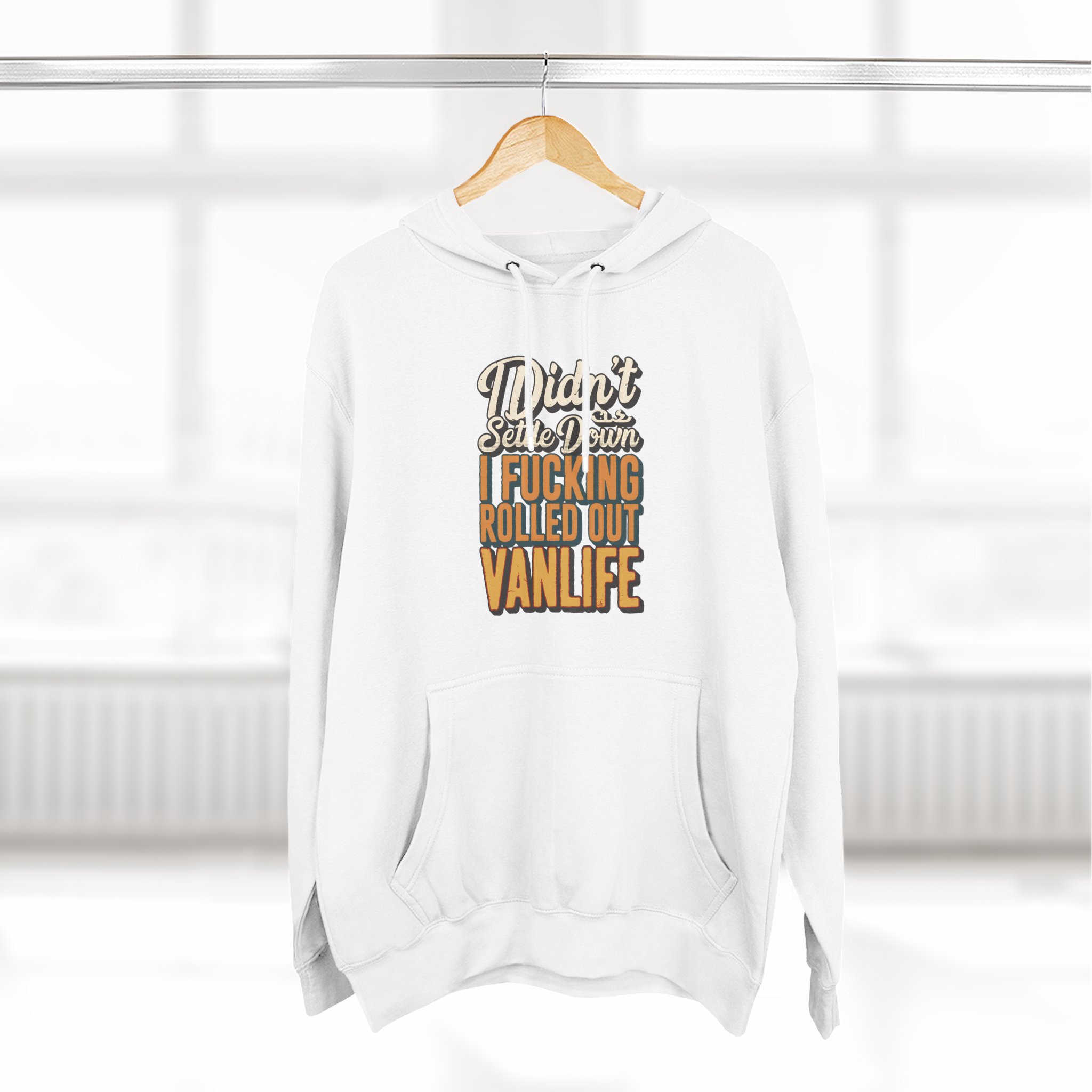 Three-Panel Fleece Hoodie - "Dind´t Settle Down" Design F**K-Line