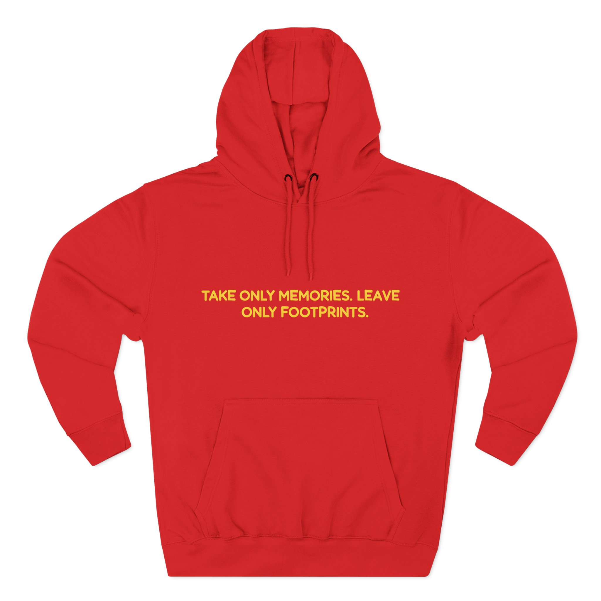 1157353472250545834_2048.jpeg Three-Panel Fleece Hoodie - "Take Only Memories-Leave Only Footprints" Design Sitcom-Line
