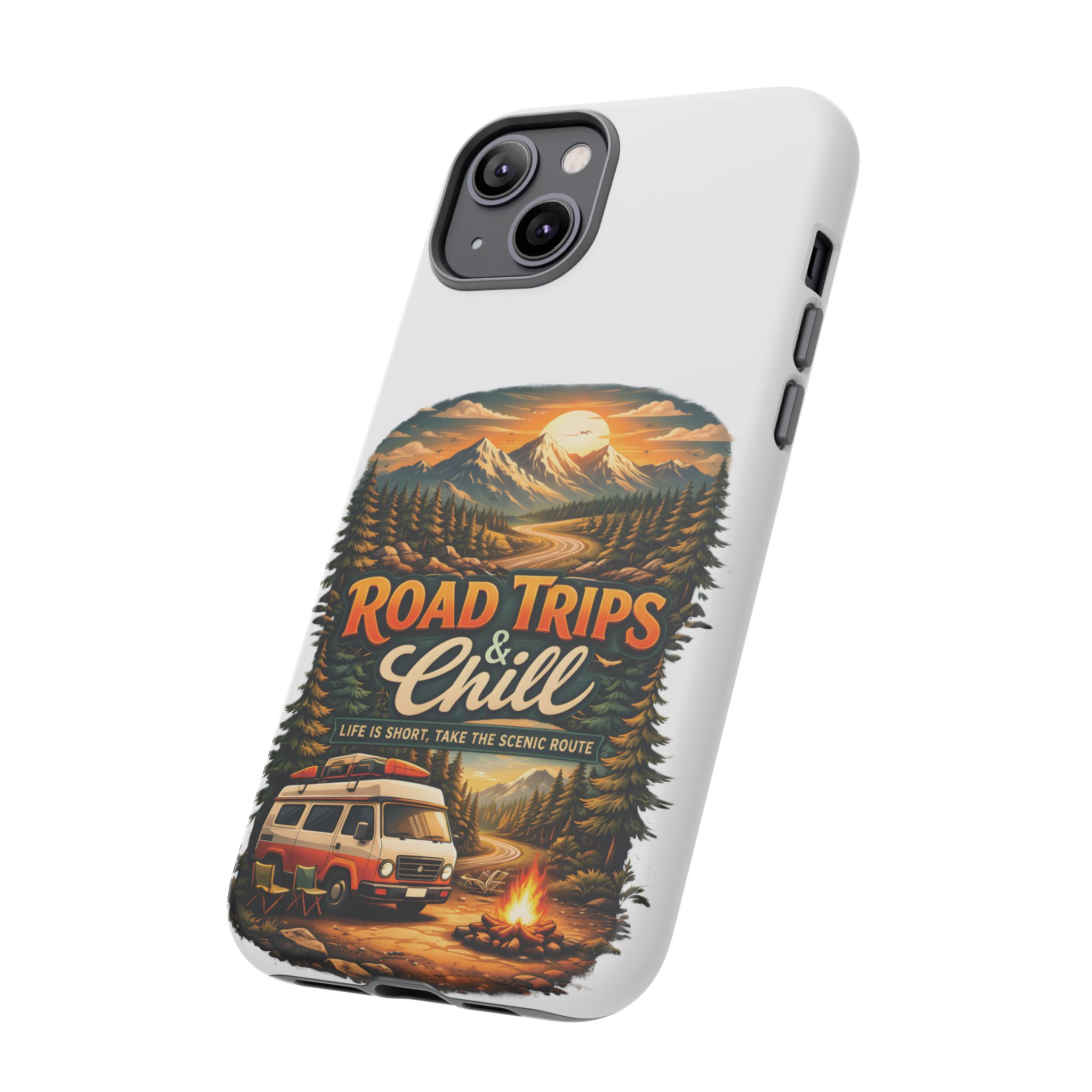 Phone Case — "Road Trips and Chill" (Design Scenic-Line)
