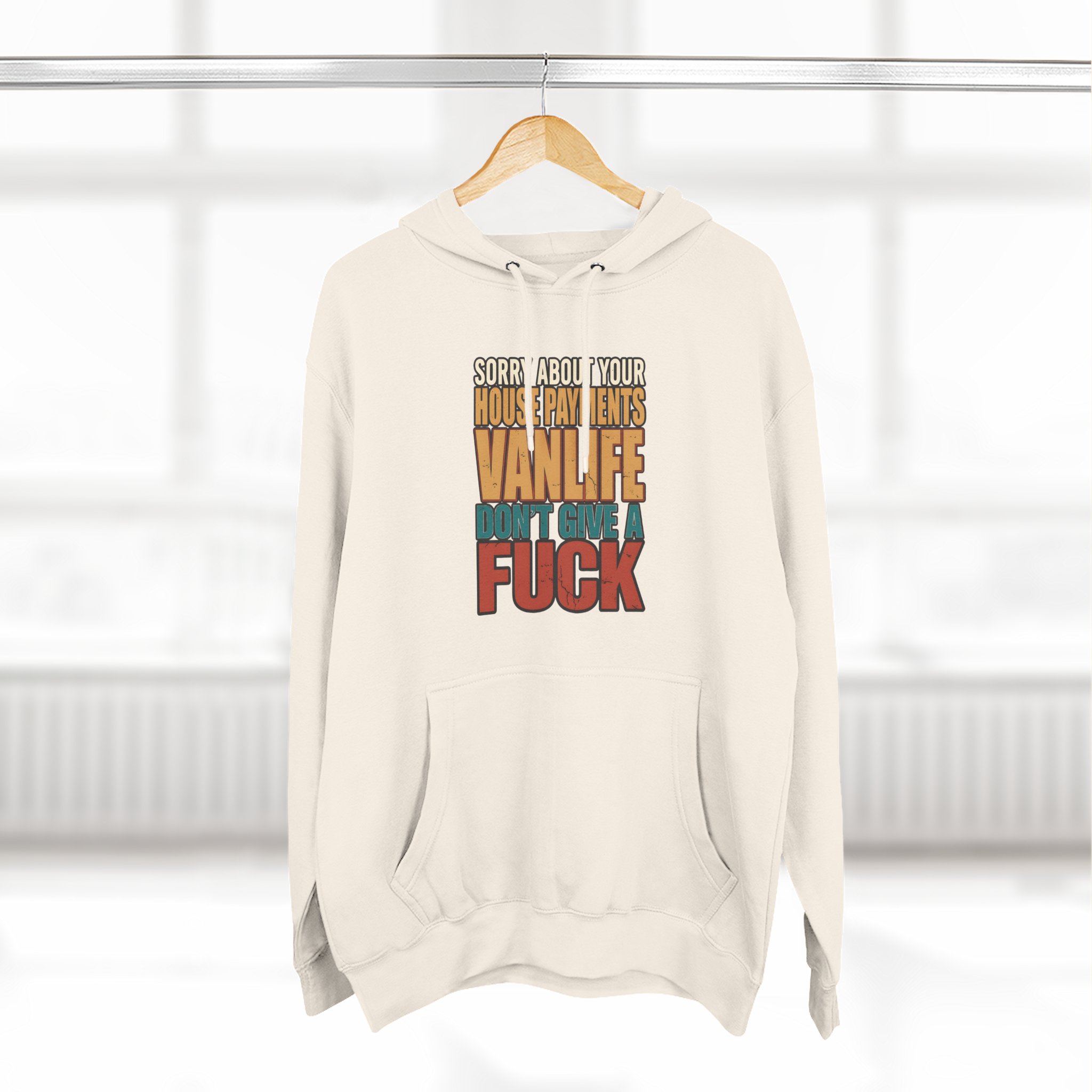 Three-Panel Fleece Hoodie - "Sorry About Your House Payments" Design F**K-Line