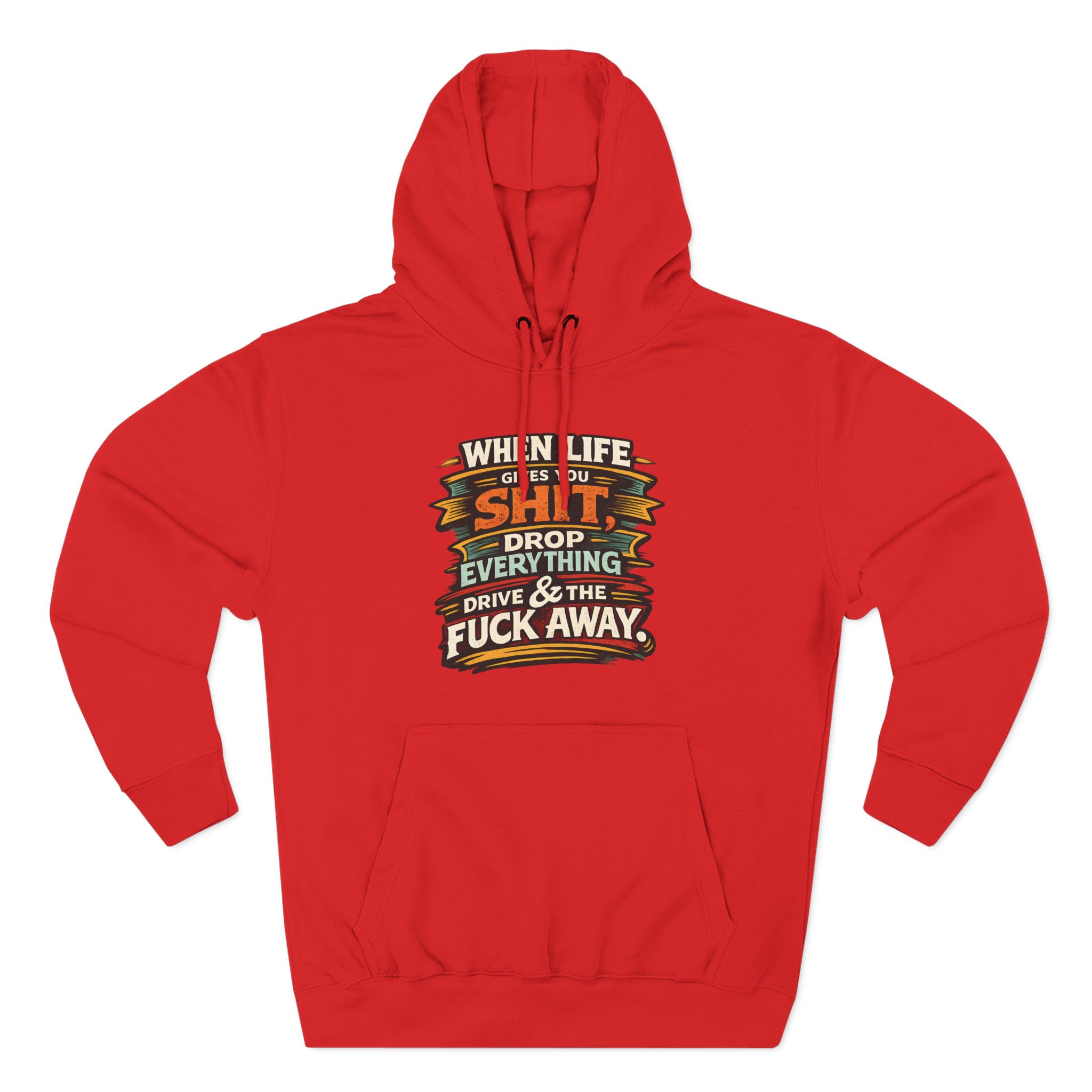 1158907447545474077_2048.jpeg Three-Panel Fleece Hoodie - "When Live Gives You Shit" Design F**K-Line