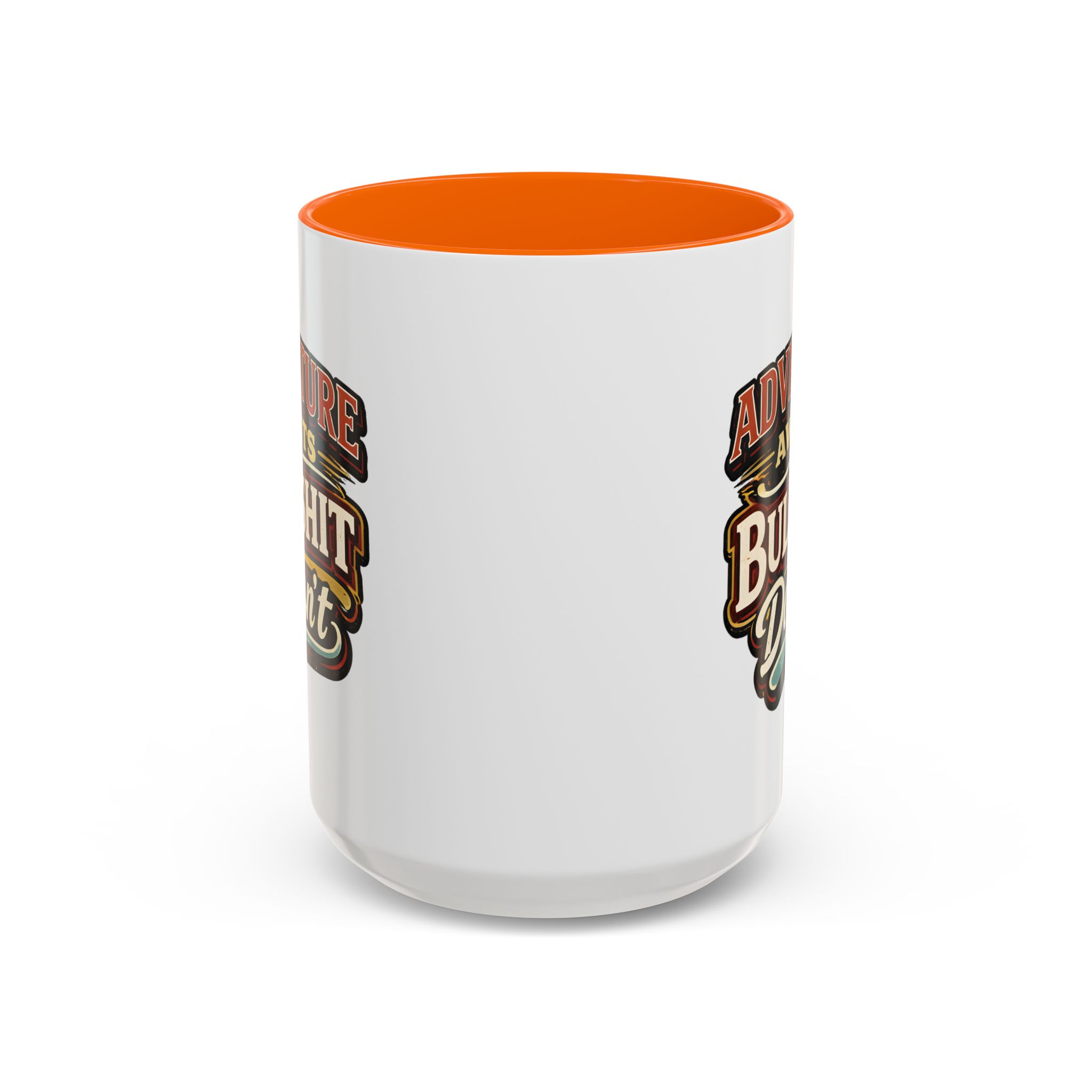 Accent Coffee Mug (11, 15oz) — "Adventure Awaits" Design F**K-Line